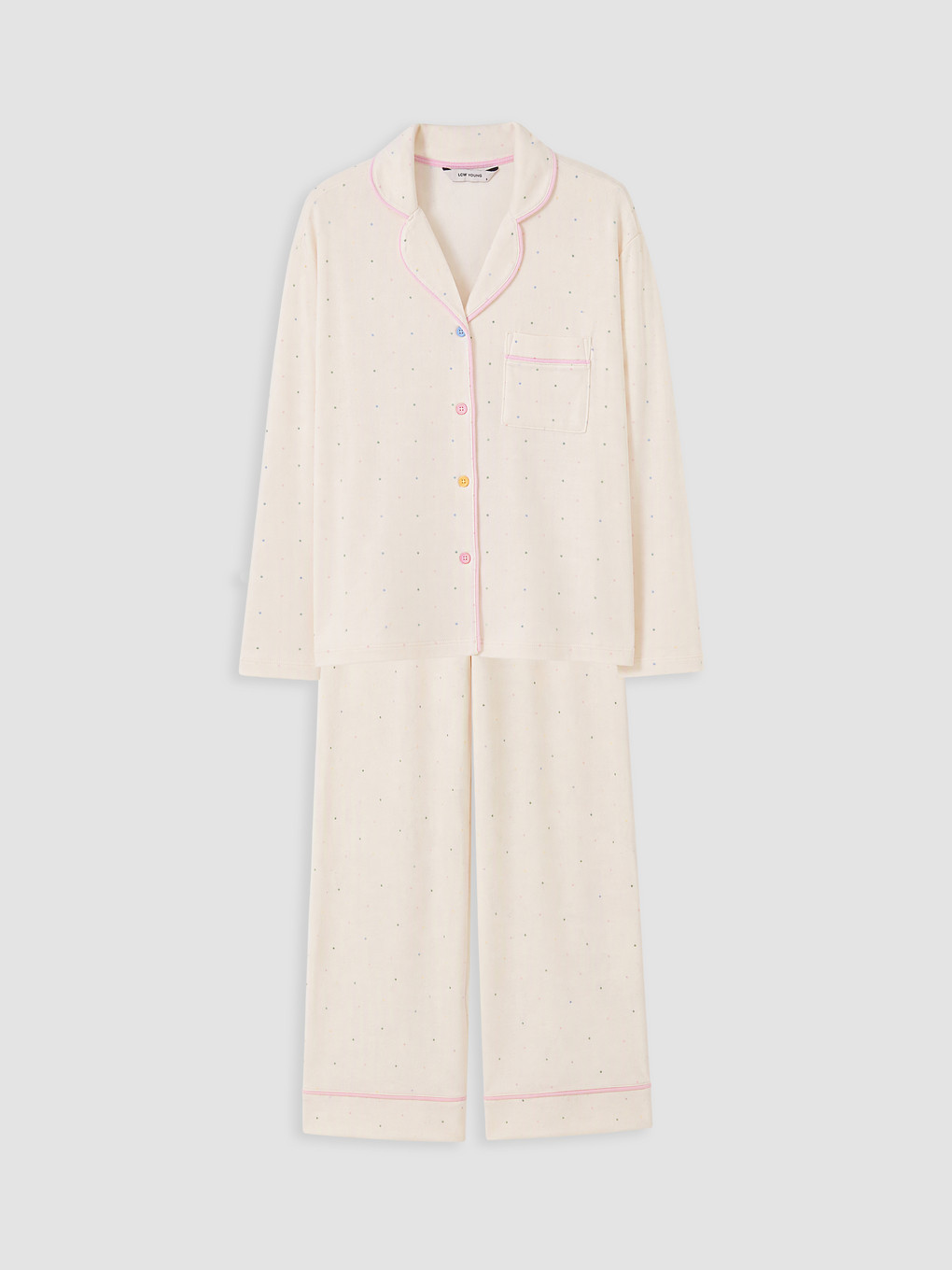Ensemble De Pyjama Pour Femme À Motifs À Manches Longues Avec Col De Chemise-4
