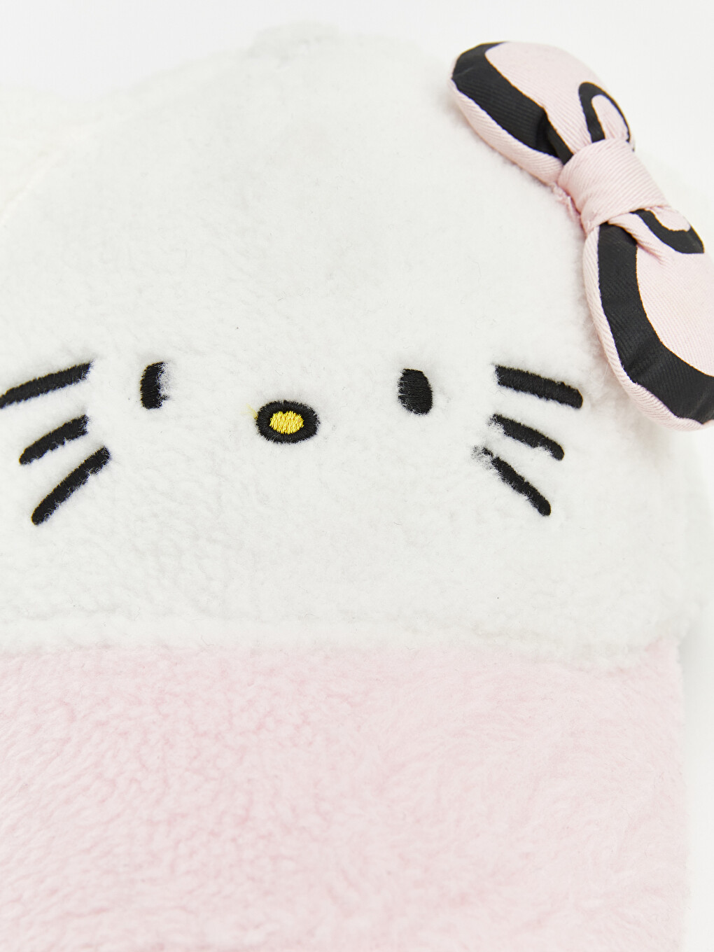 Beyaz Hello Kitty Nakışlı Kız Çocuk Kep Şapka-3