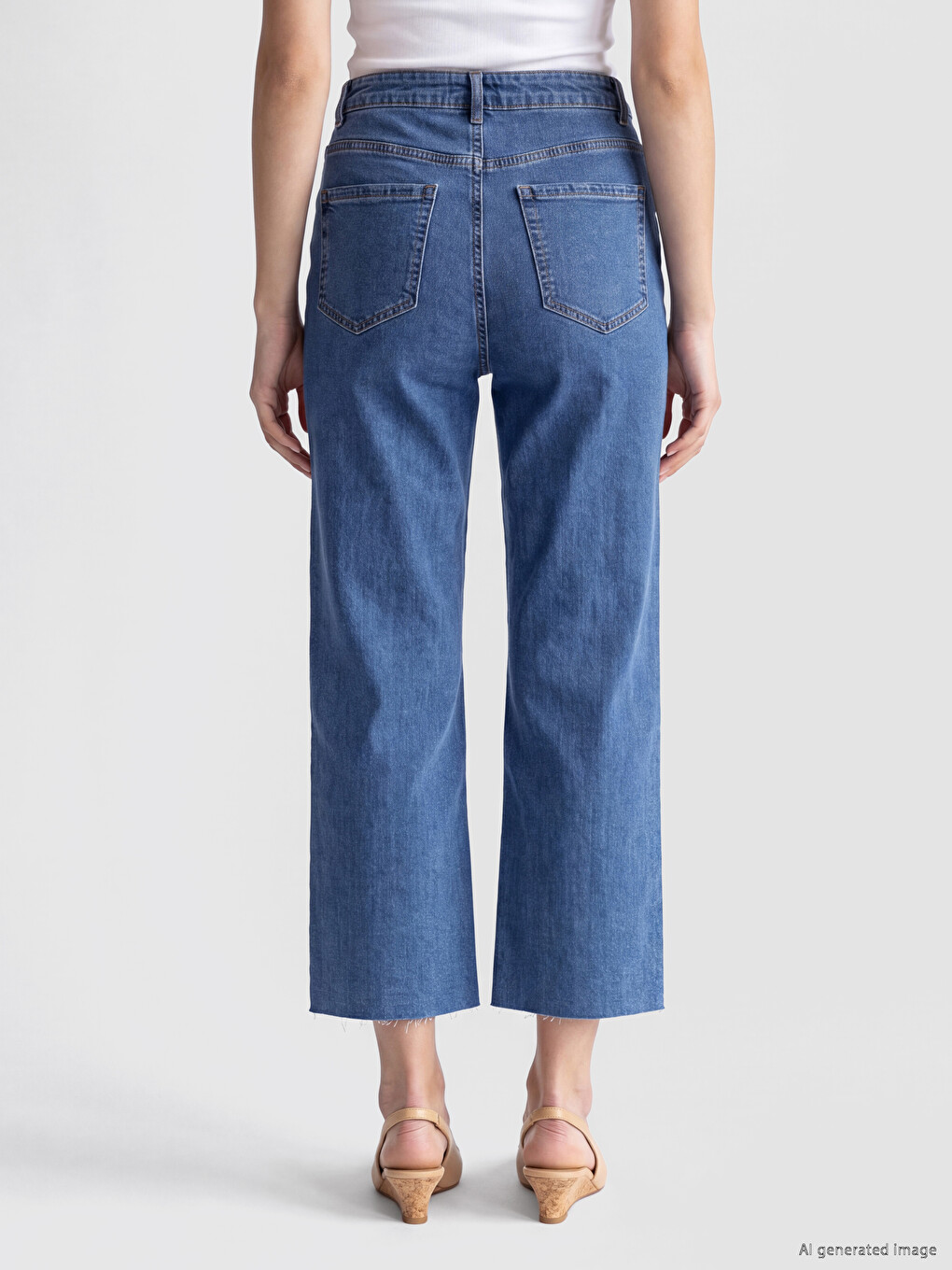High Waisted Straight Fit Women's Jeans-3