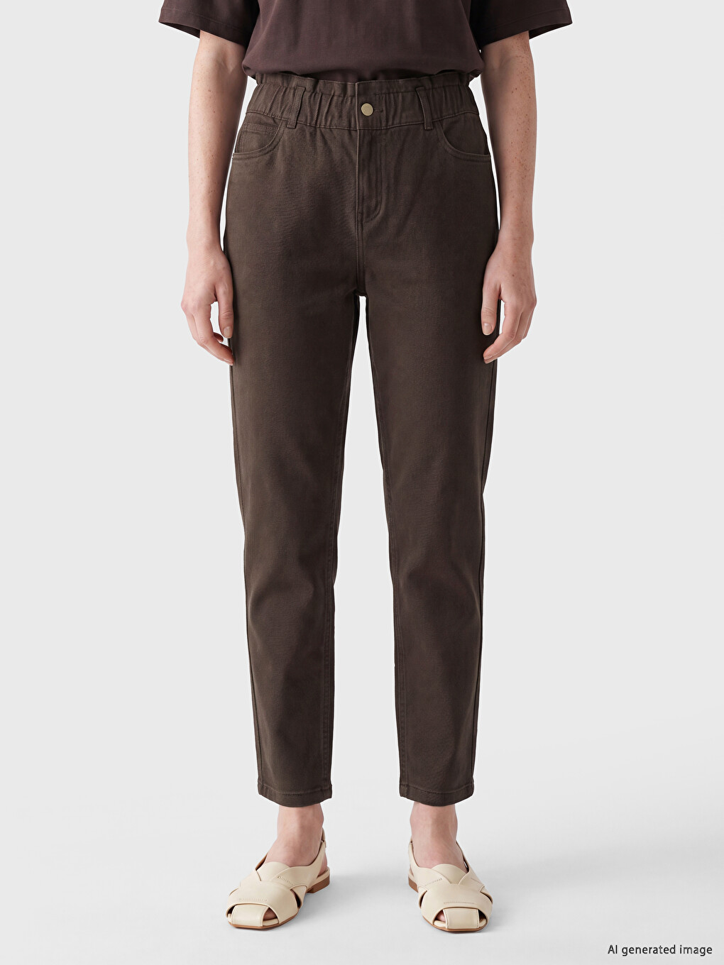 Woman Brown Jeans-1