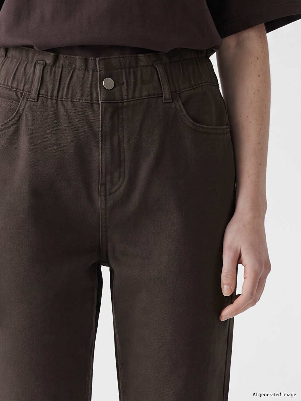 Woman Brown Jeans-2