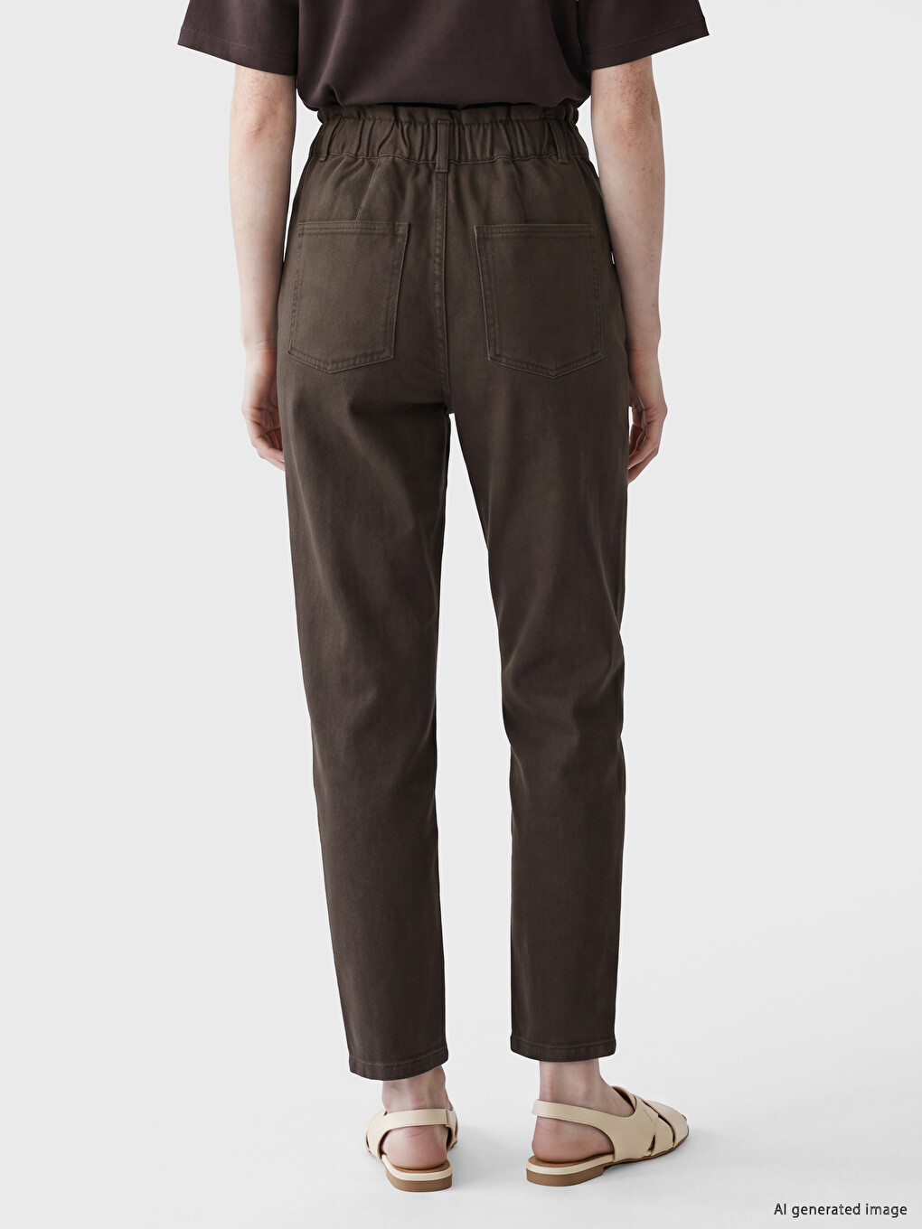 Woman Brown Jeans-3