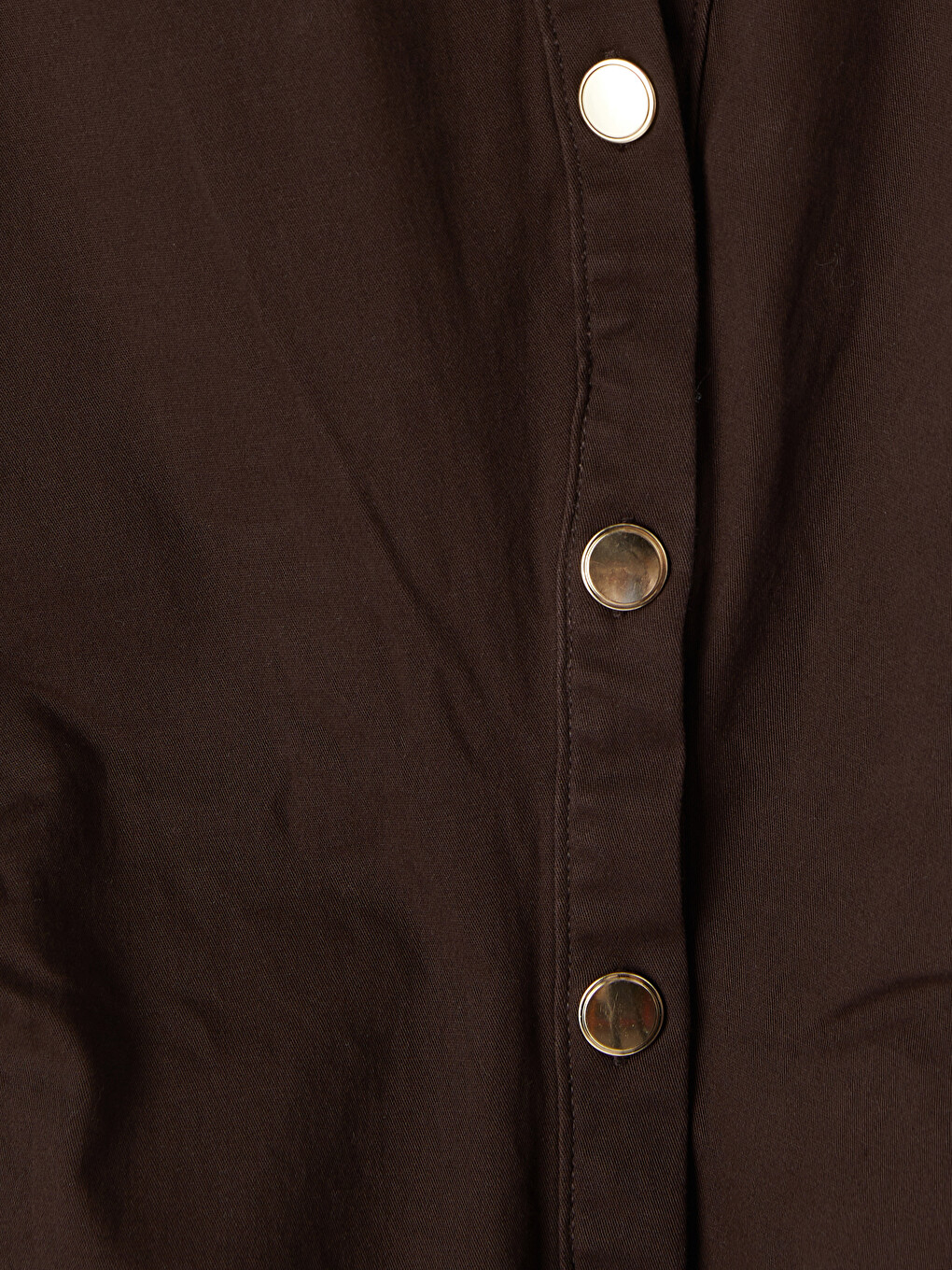 Shirt Collar Waist Shirred Midi Dress-5