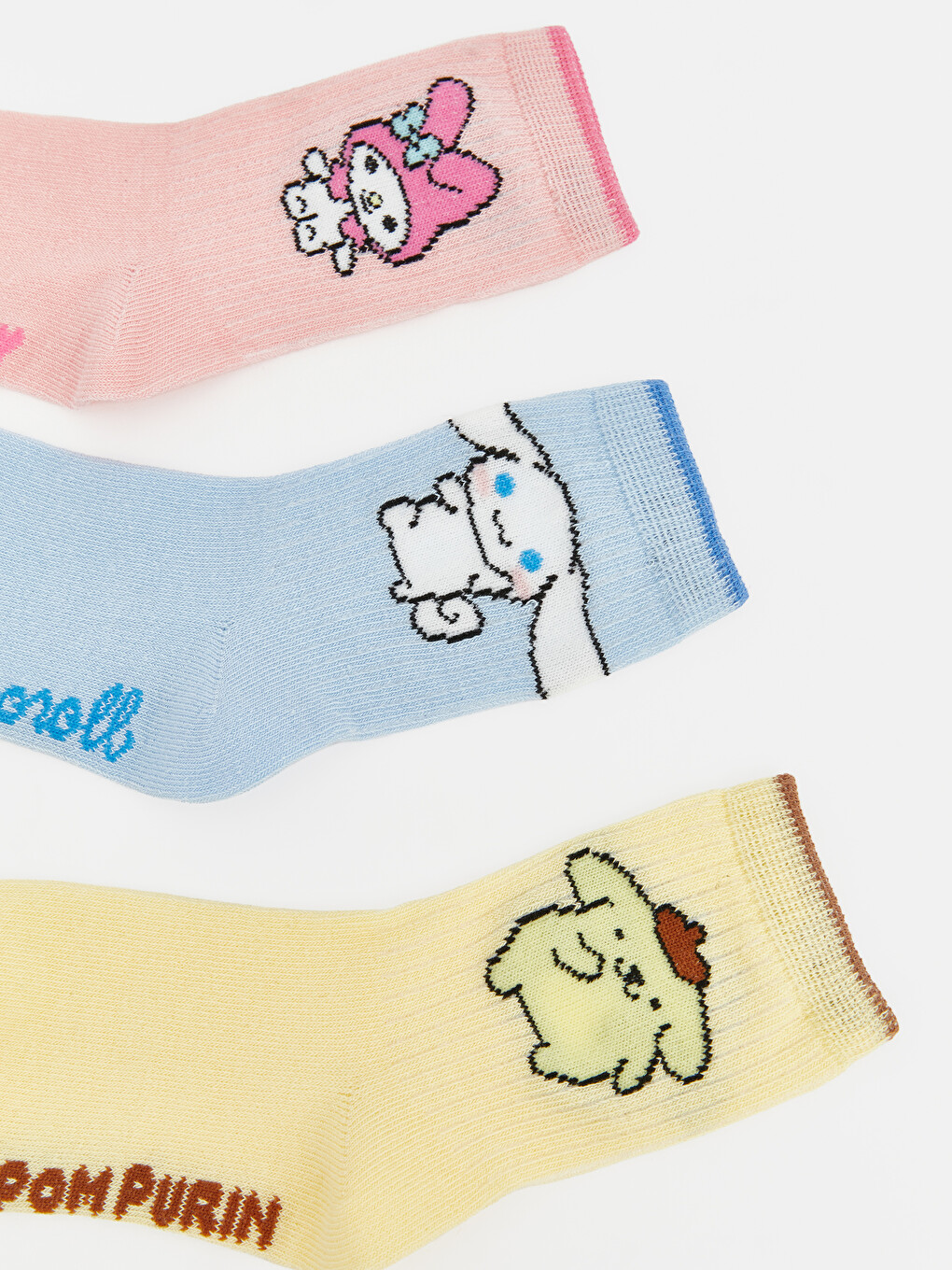 Pembe Hello Kitty Lisanslı Kız Çocuk Soket Çorap 5'li-1