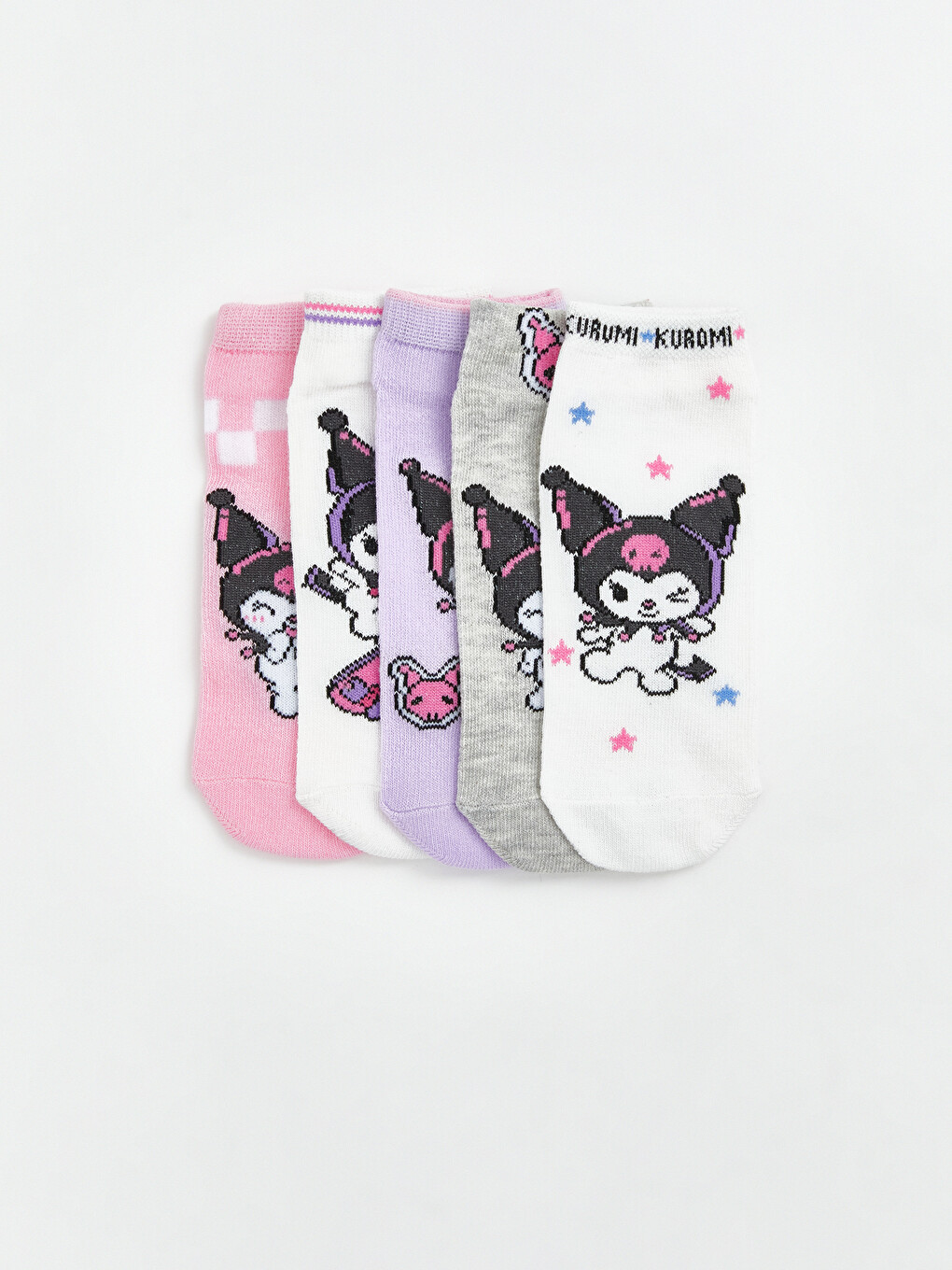 Kuromi Licensed Girls' Trainer Socks 5 Pack