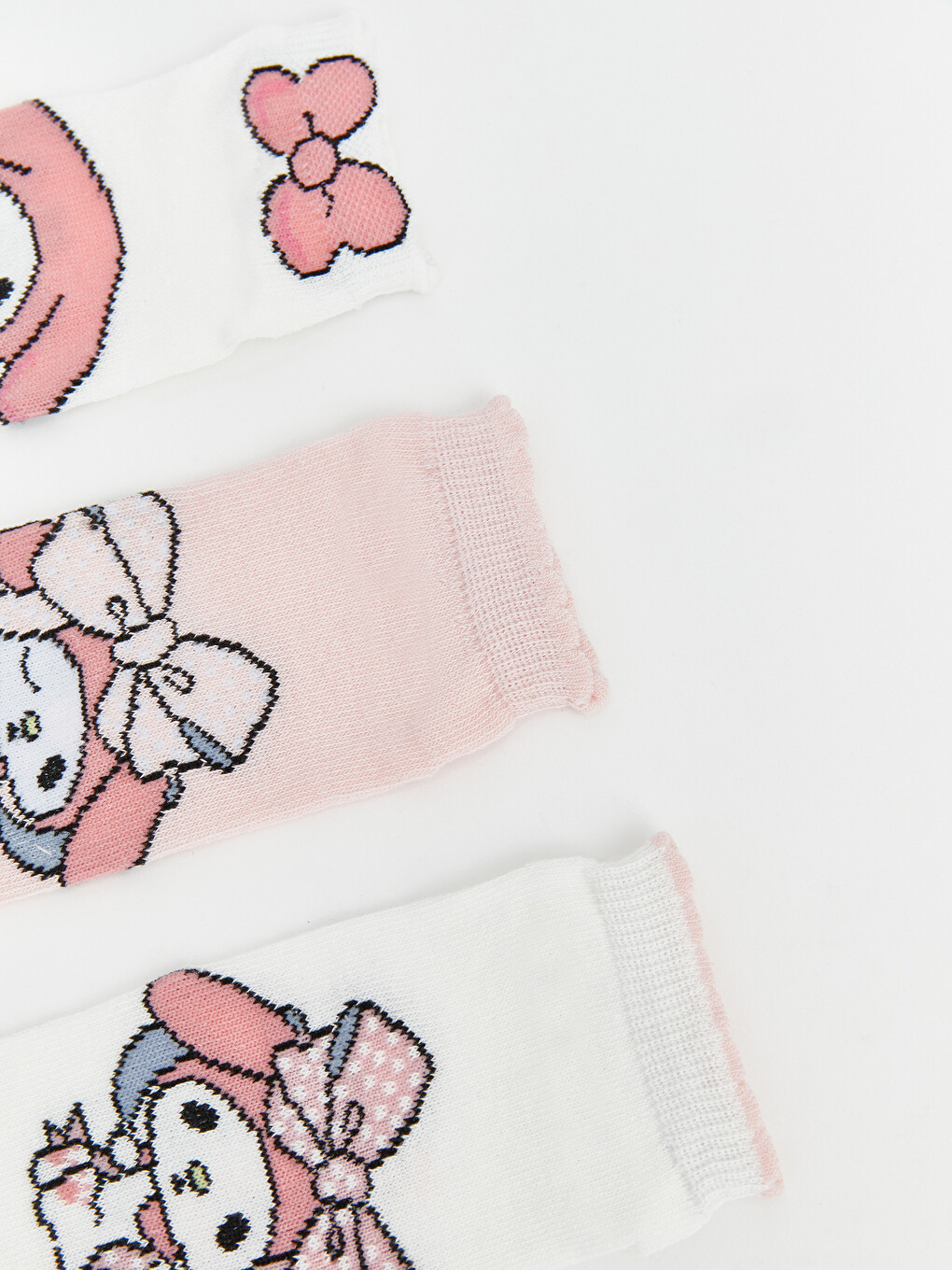Ekru My Melody Desenli Kız Çocuk Patik Çorap 5'li-1