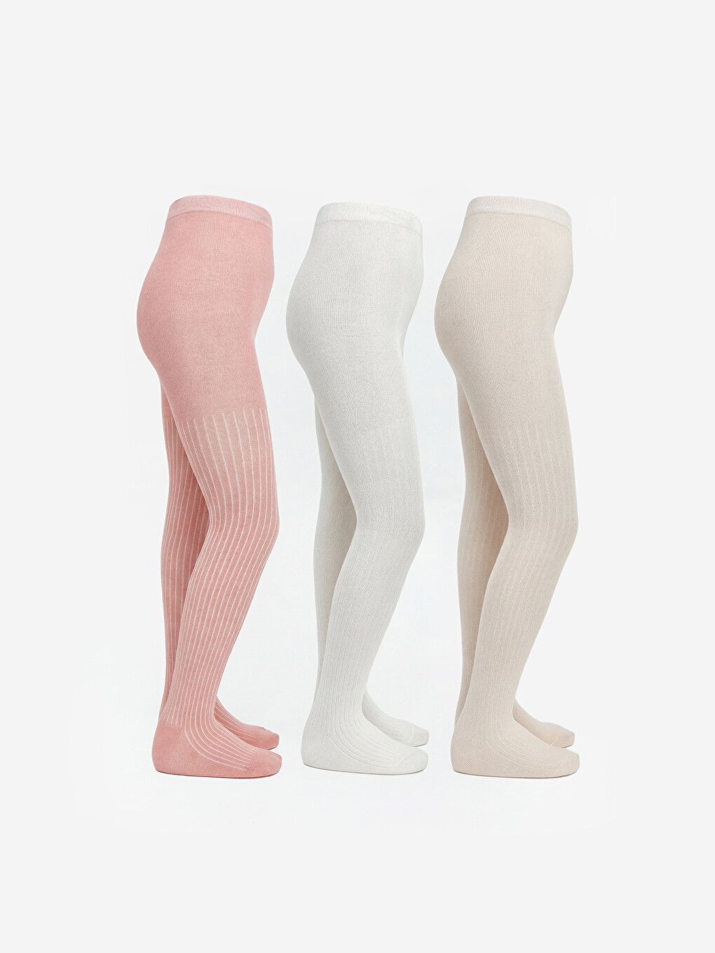 Ribbed Girls' Tights 3-piece