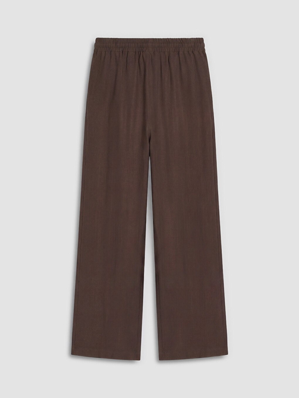 Beli Lastikli Geniş Paça Kadın Pantolon-5