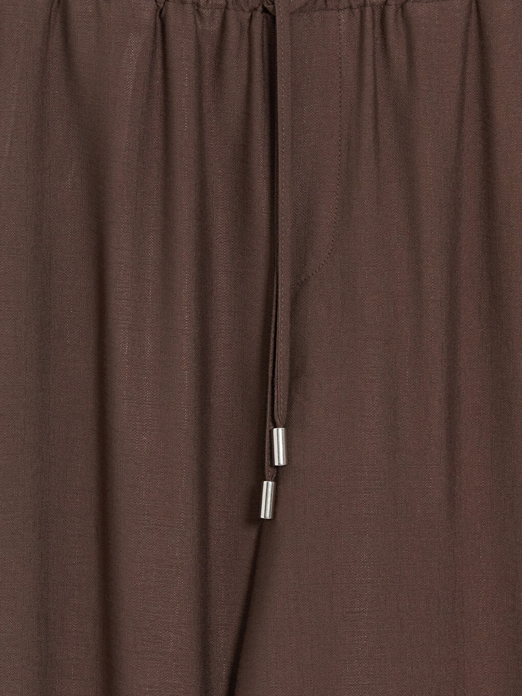 Beli Lastikli Geniş Paça Kadın Pantolon-6