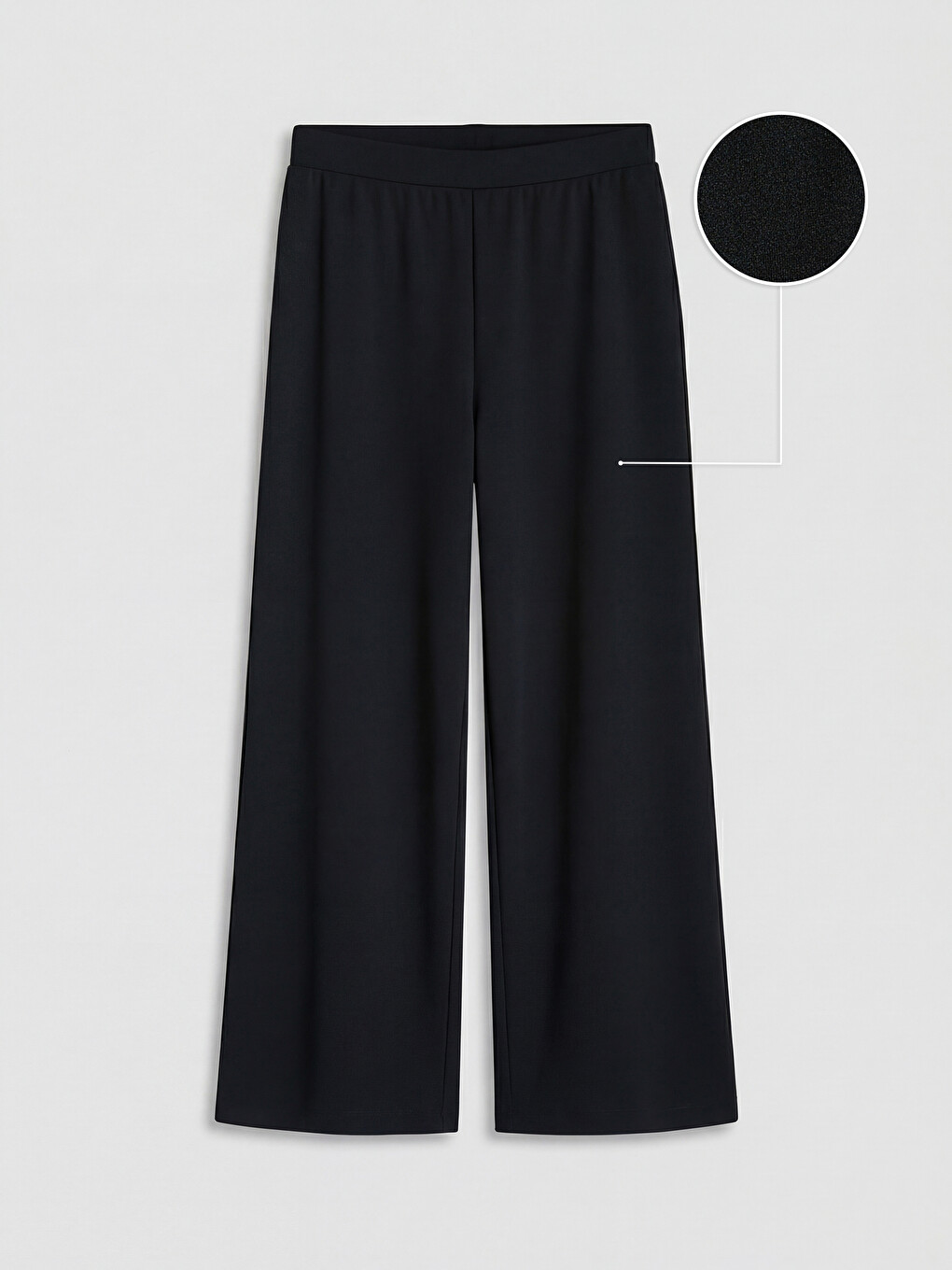 Elastic Waist Women's Crepe Trousers-4