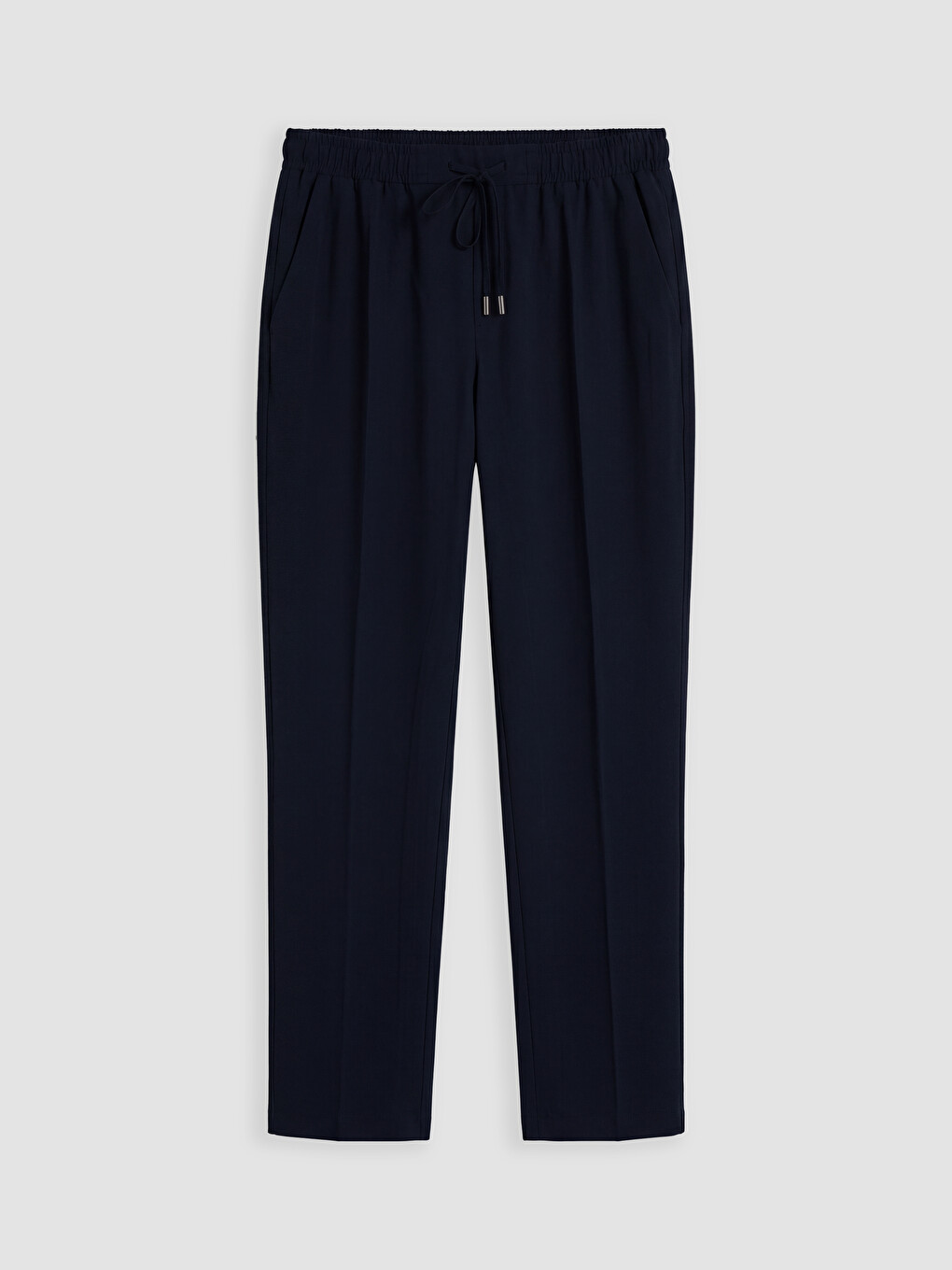 Elastic Waist Carrot Fit Women's Trousers-4