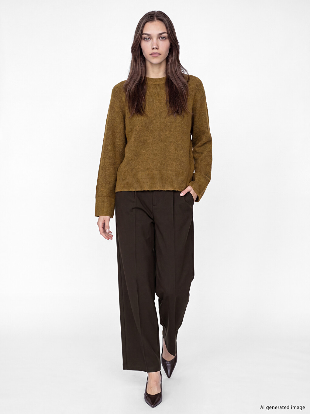 Wide Leg Regular Fit Women's Trousers