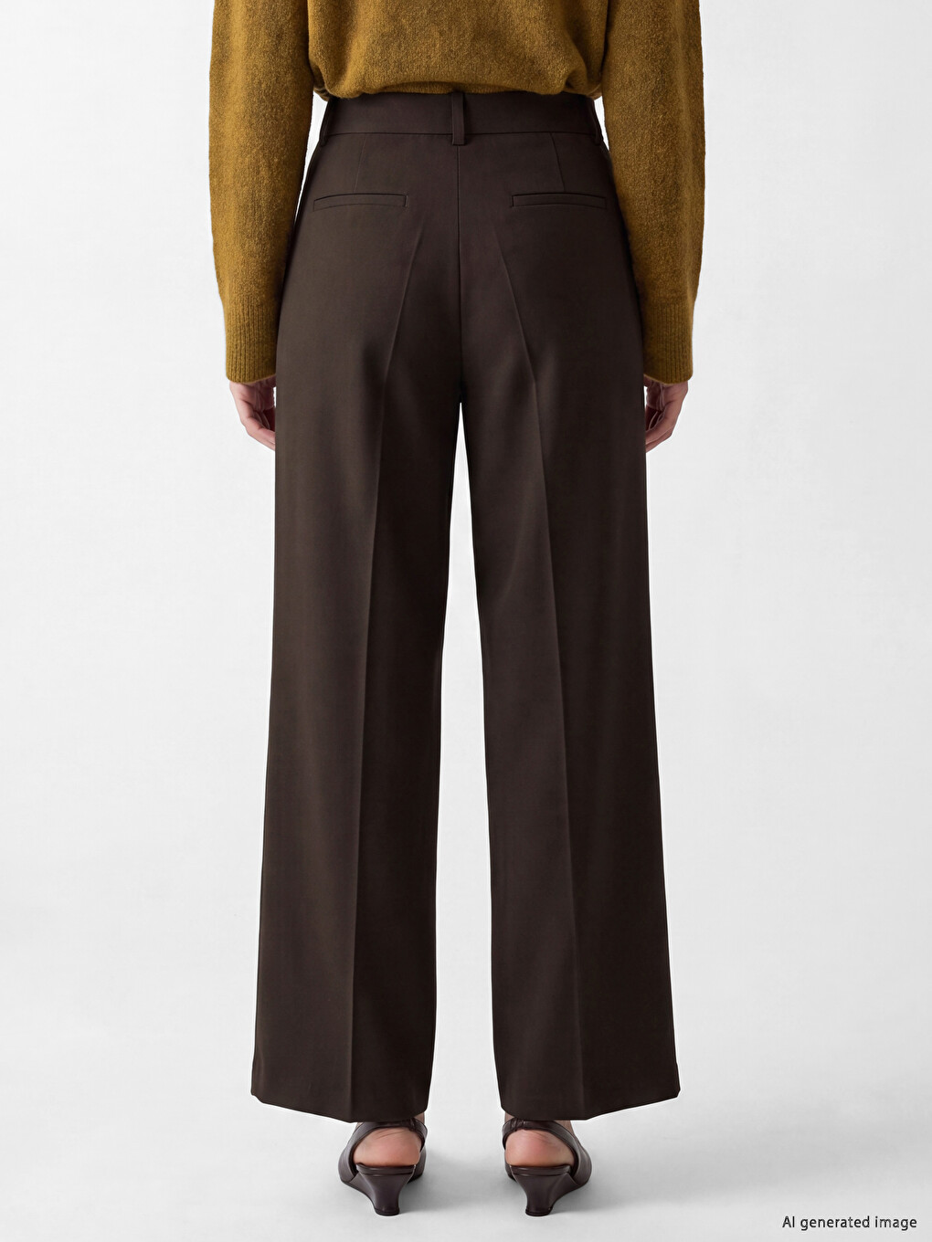 Wide Leg Regular Fit Women's Trousers-3