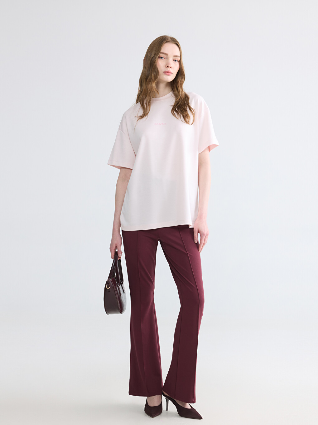 Woman Bordeaux Trousers