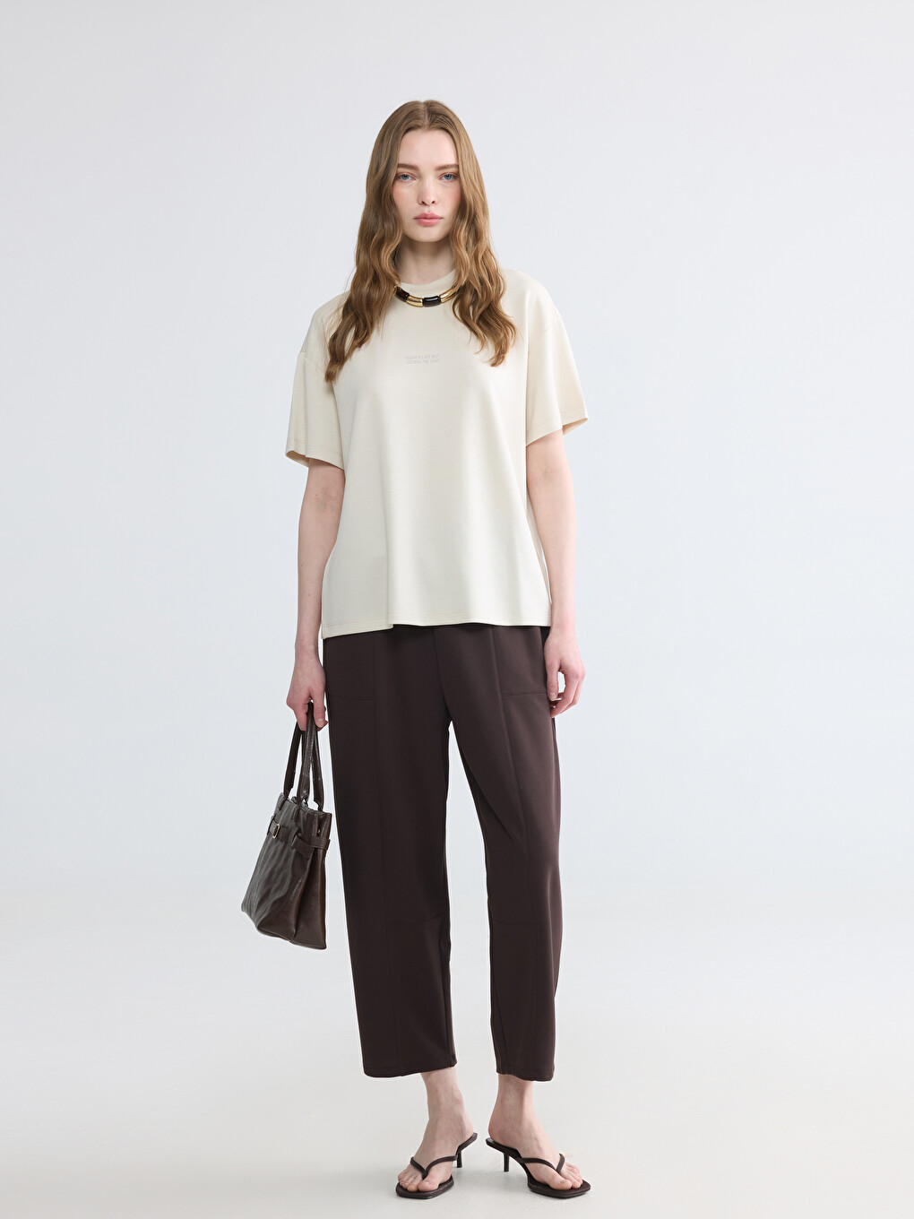 Elastischer Bund Damen Crêpe Hosen