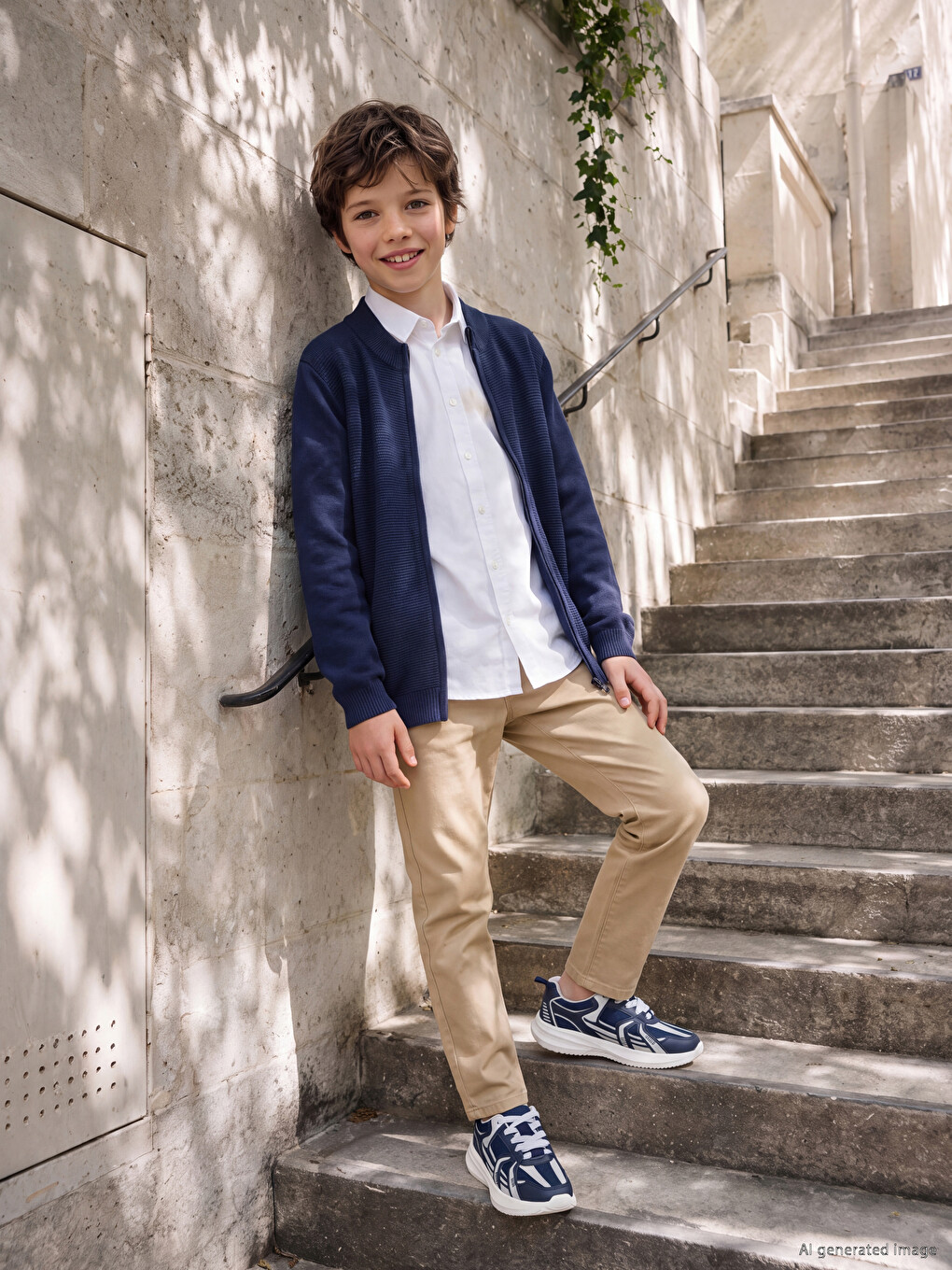 Slim Fit Boys' Gabardine Trousers
