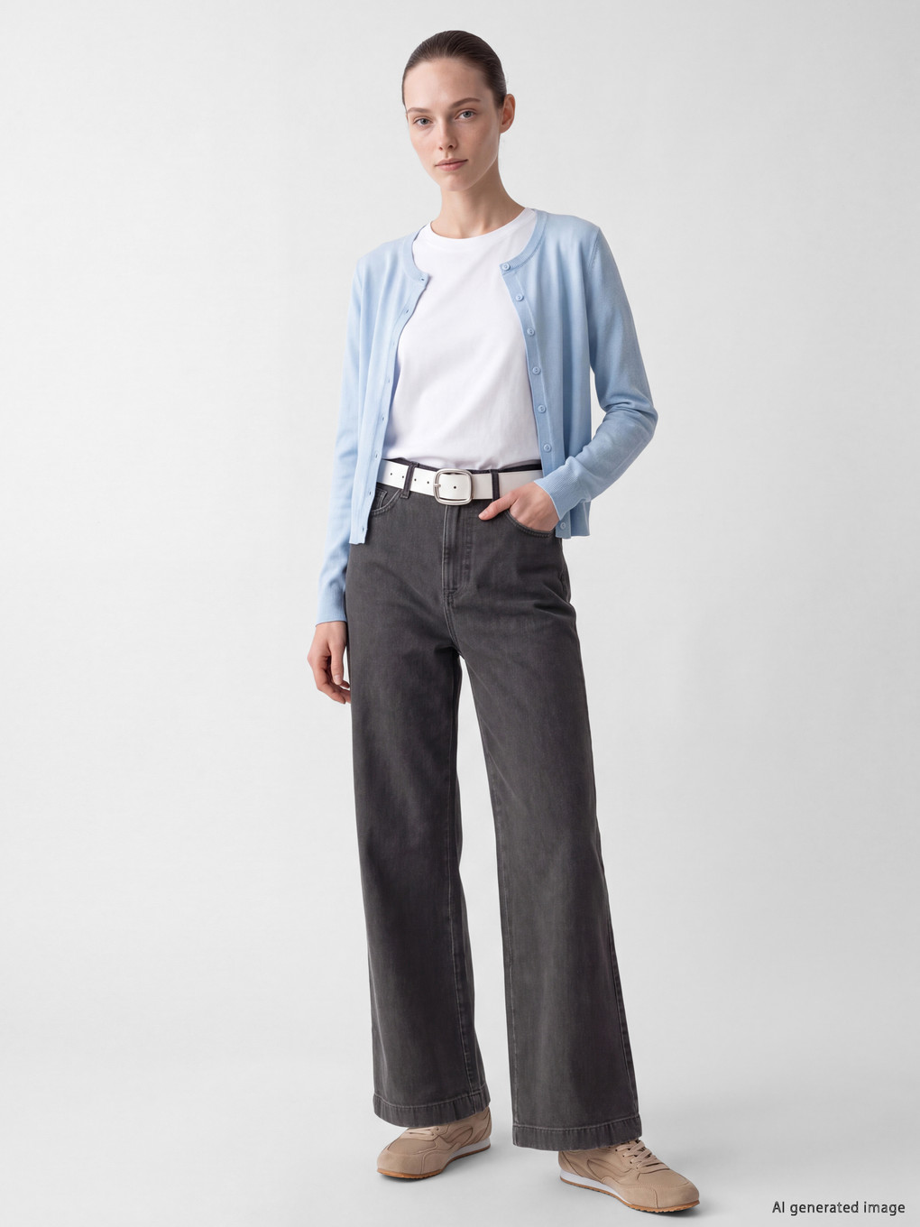 Pocketed Wideleg Jean