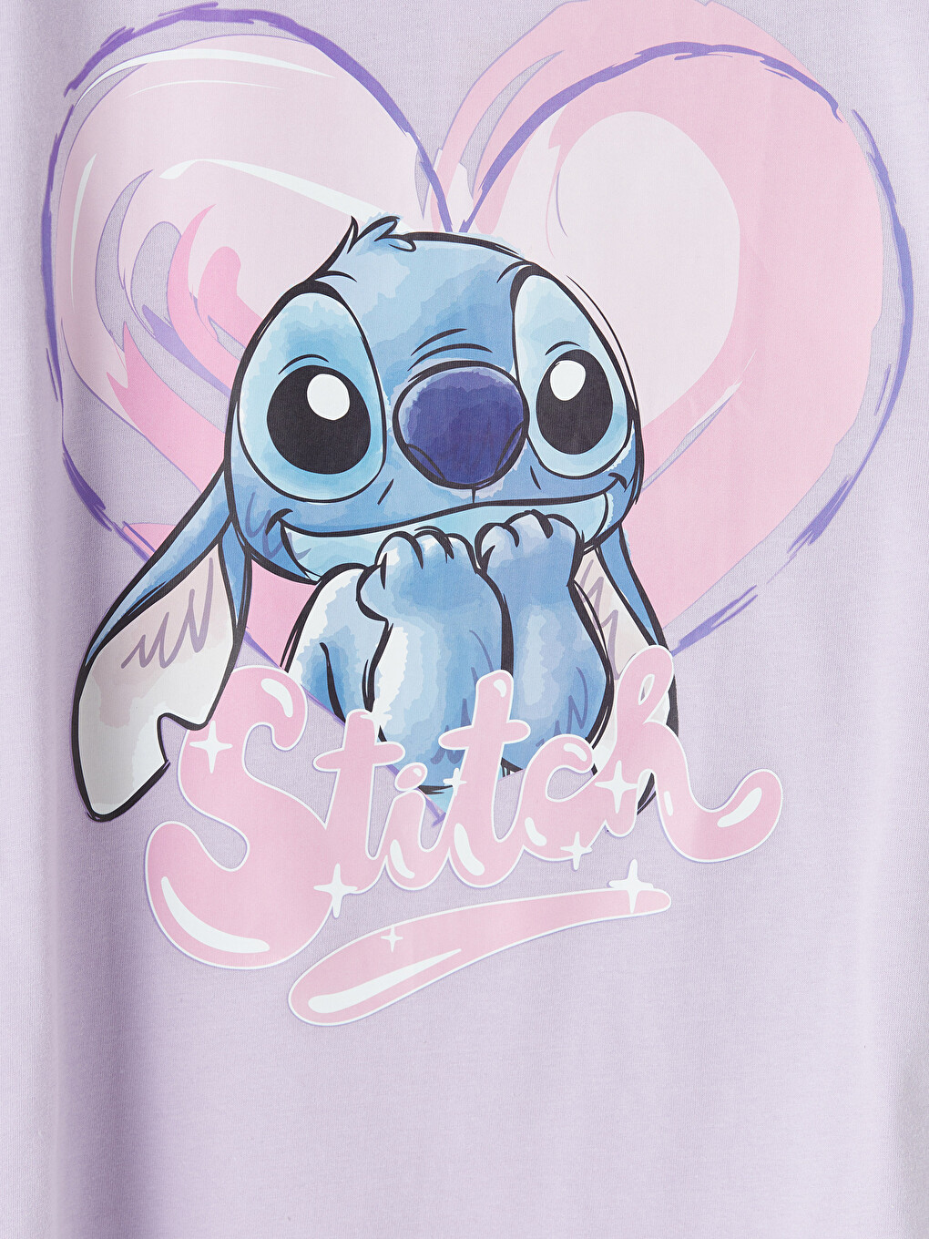 Stitch Printed Girls' T-shirt-2