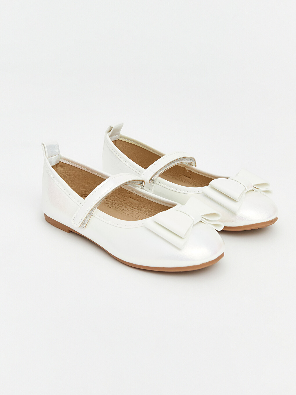 Bow-patterned Girls' Ballet Flats