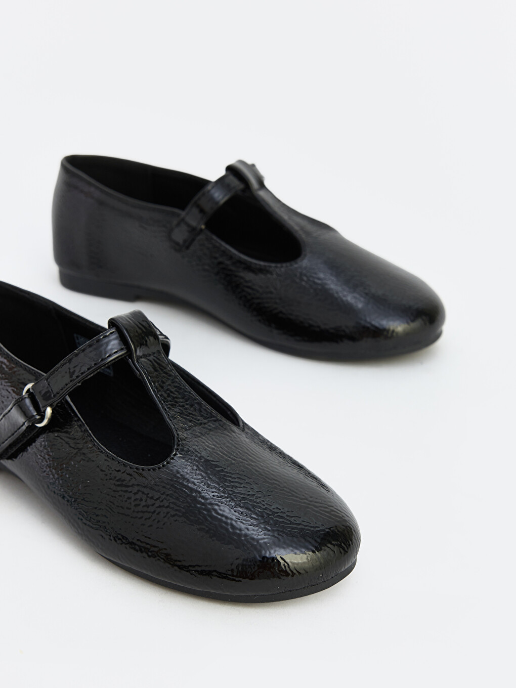Faux Leather Girls' Ballet Flats-2