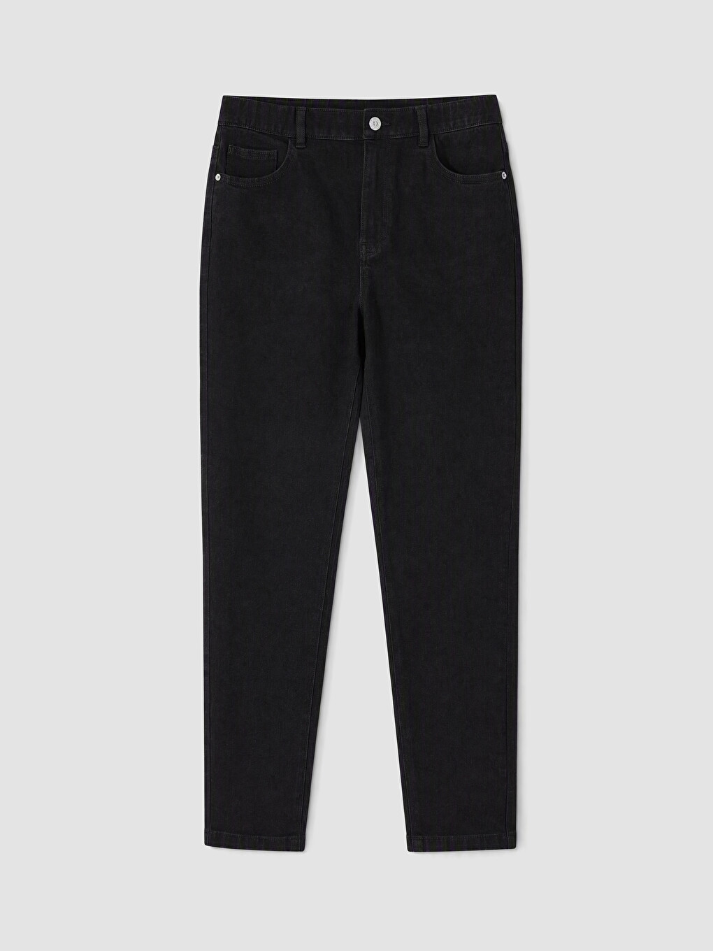 Beli Lastikli Regular Fit Kadın Jean Pantolon-4