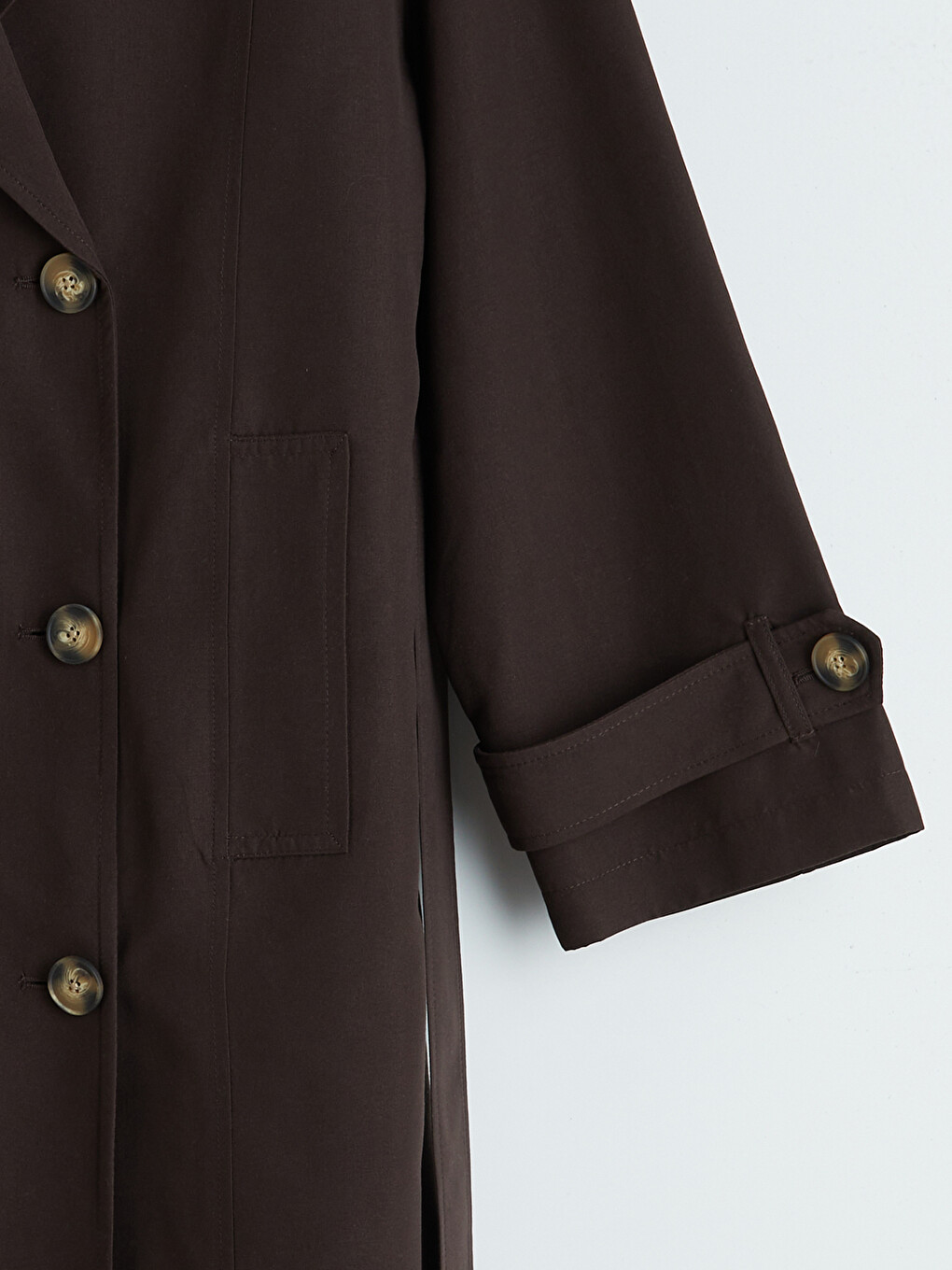 Double-breasted Sash Women's Trenchcoat-7