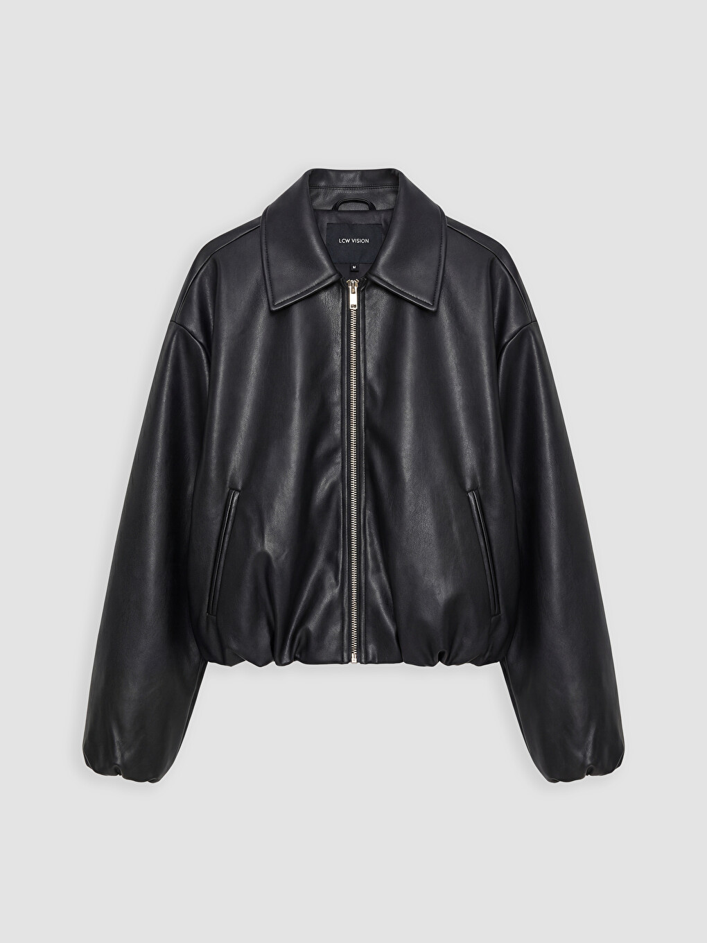 Veste En Similicuir Noir Femme-4