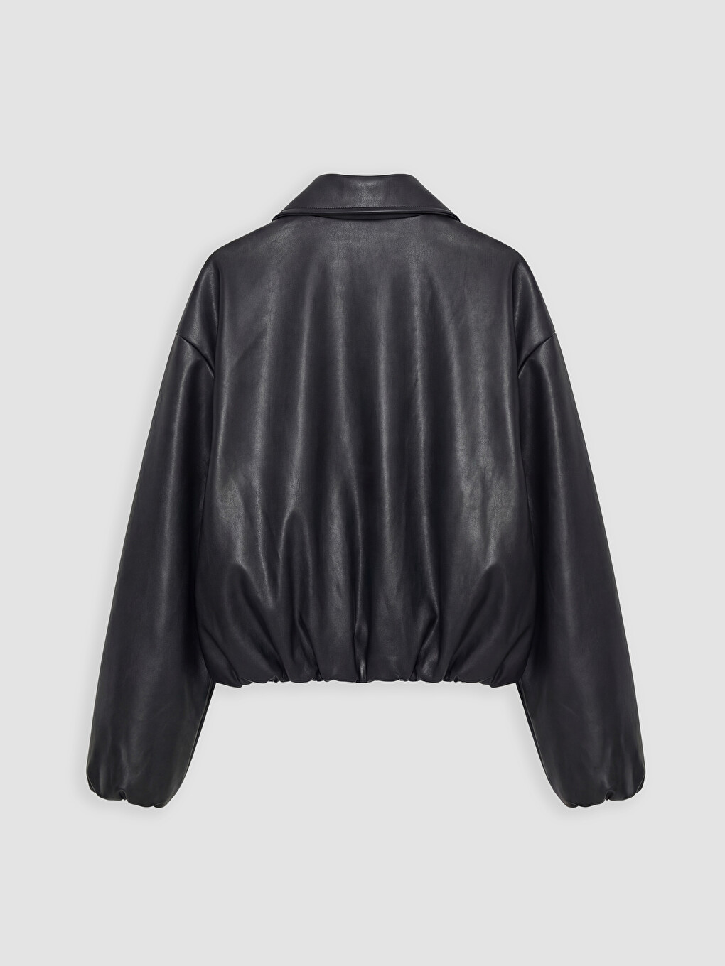 Veste En Similicuir Noir Femme-5