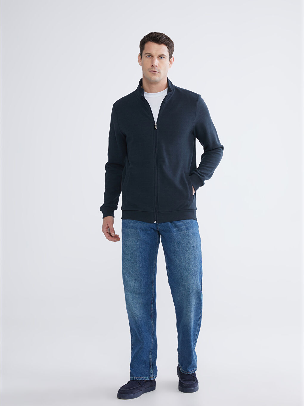 كنزة بسحاب كحلي رجل-1