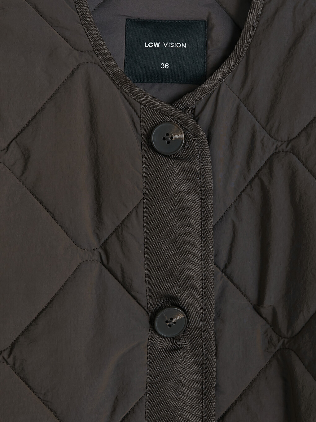Crew Neck Quilted Women's Puffer Coat-7