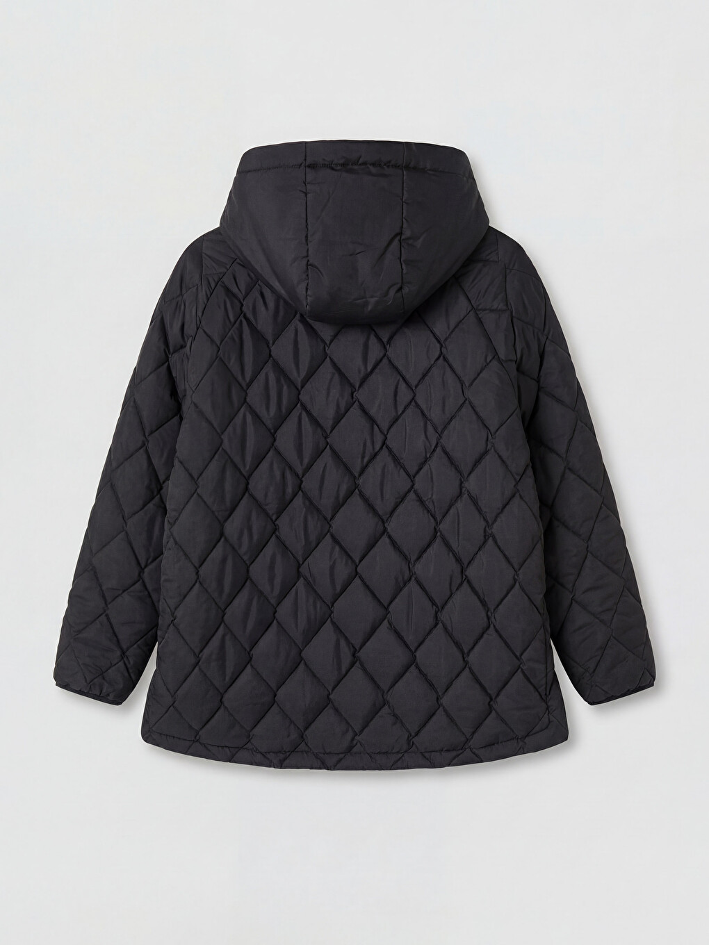 Ženska Puffer Jakna S Kapuljačom S Argyle Uzorkom-5