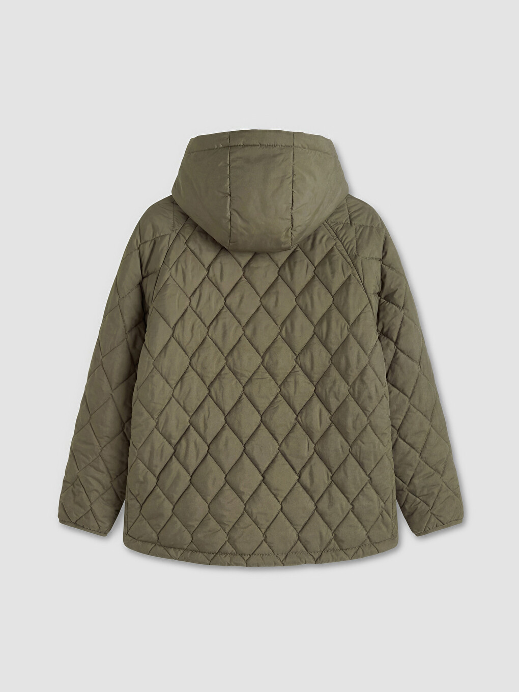 Ženska Puffer Jakna S Kapuljačom S Argyle Uzorkom-6