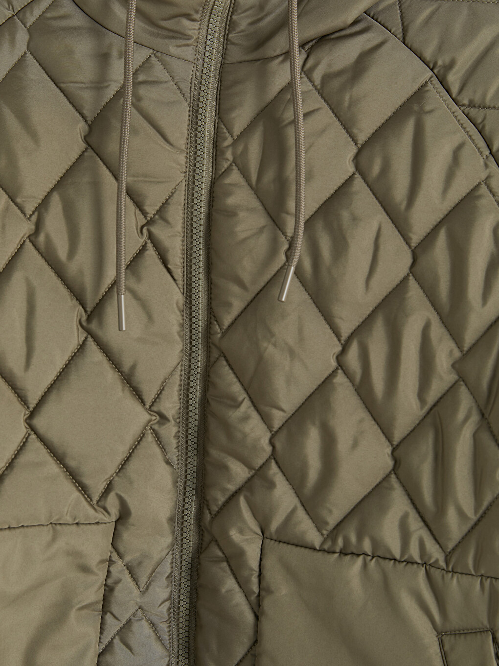 Ženska Puffer Jakna S Kapuljačom S Argyle Uzorkom-7