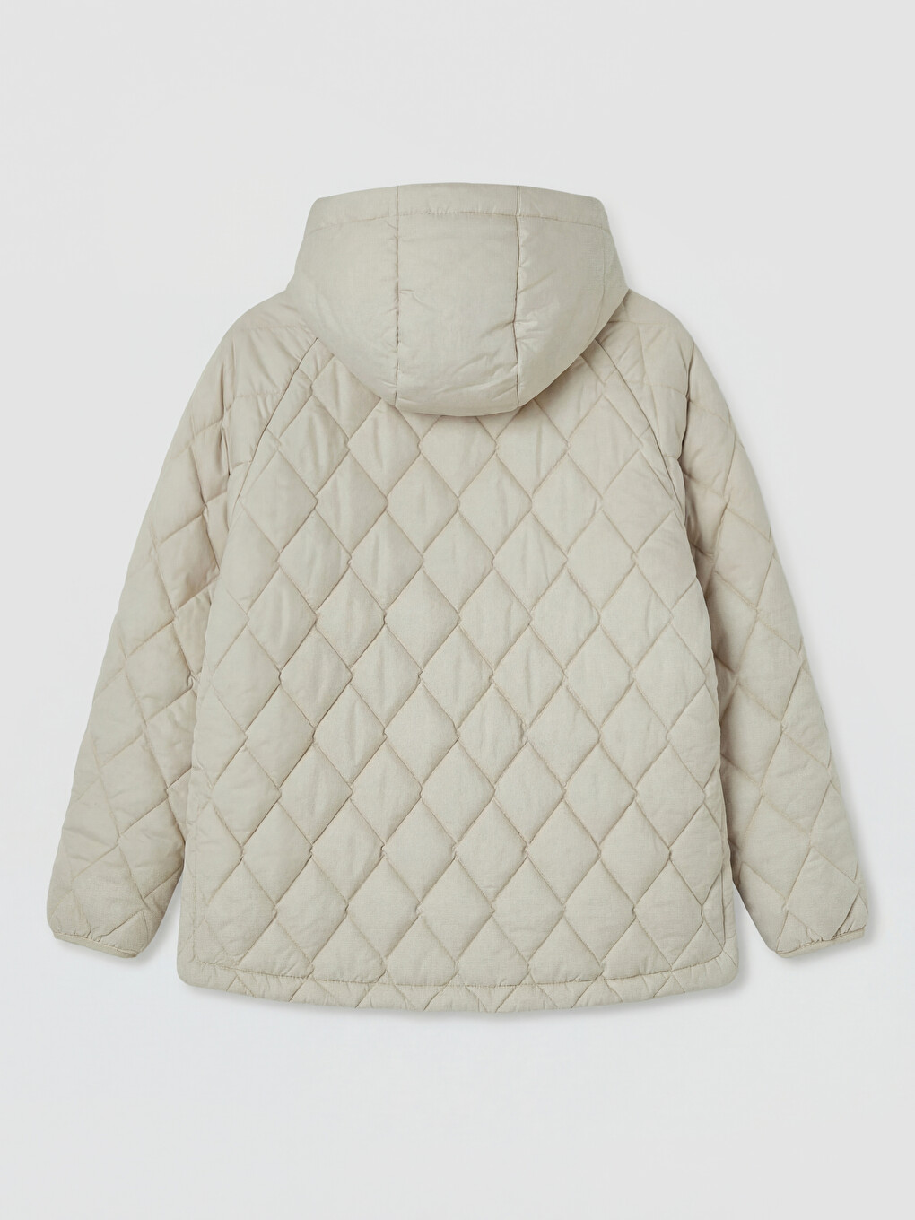 Ženska Puffer Jakna S Kapuljačom S Argyle Uzorkom-6