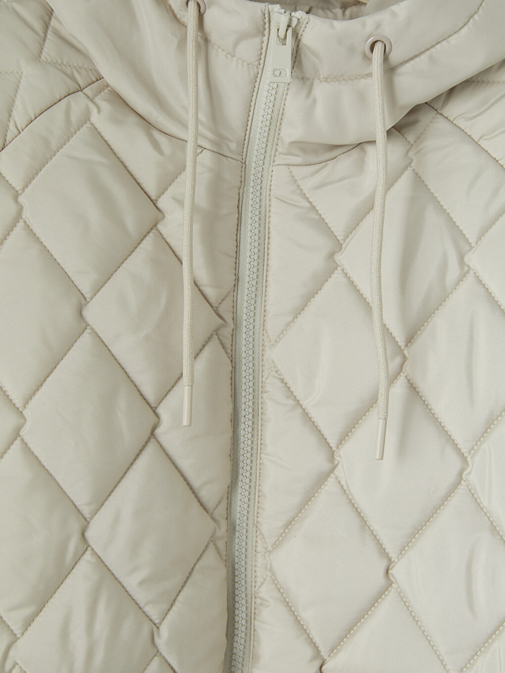 Ženska Puffer Jakna S Kapuljačom S Argyle Uzorkom-7