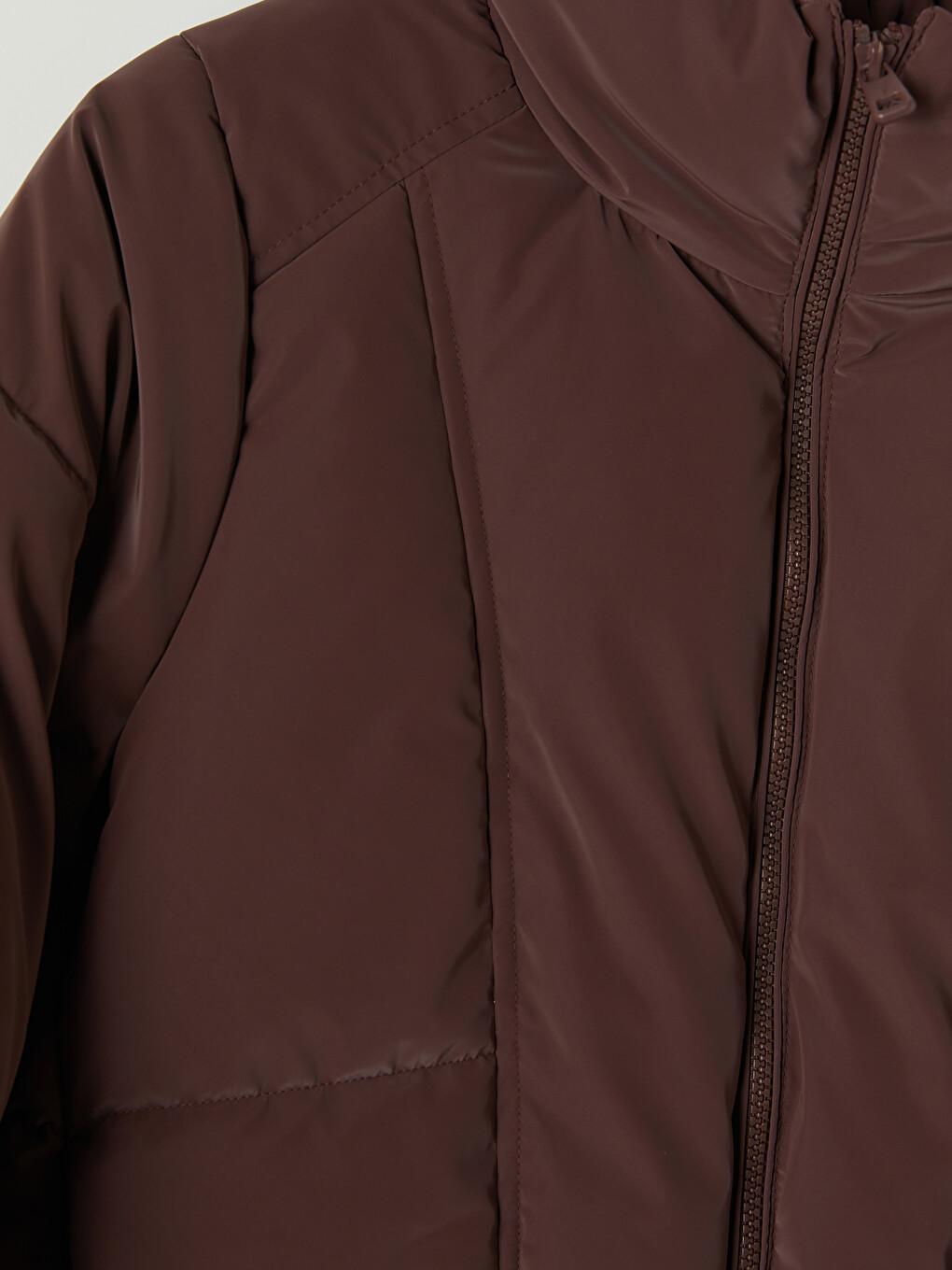 Mock Neck Oversize Women's Puffer Coat-7