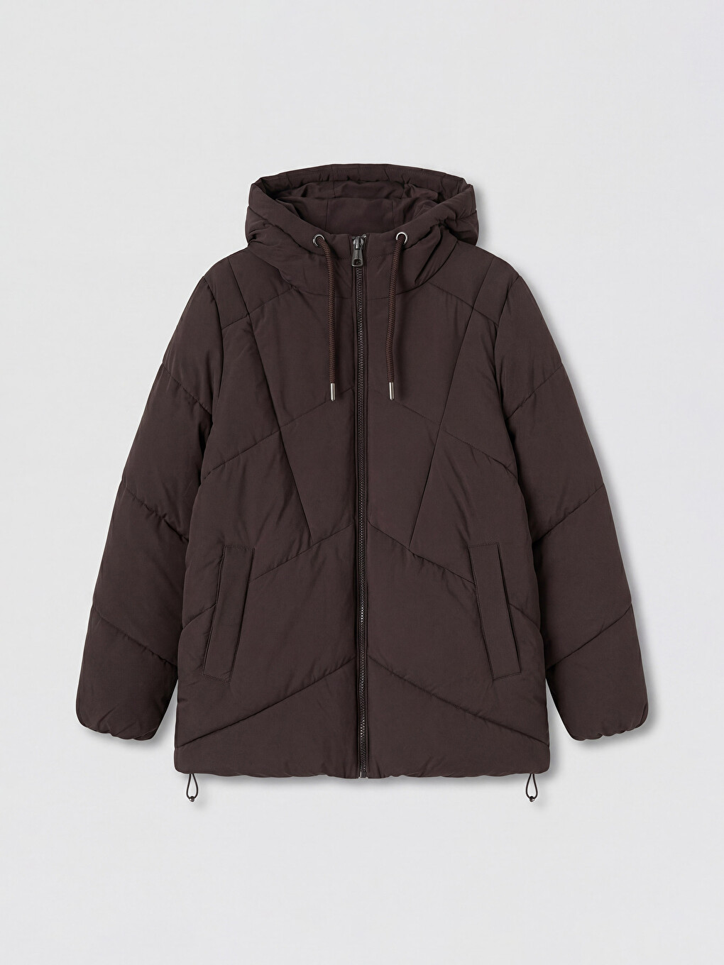 Hooded Quilted Women's Puffer Coat-5