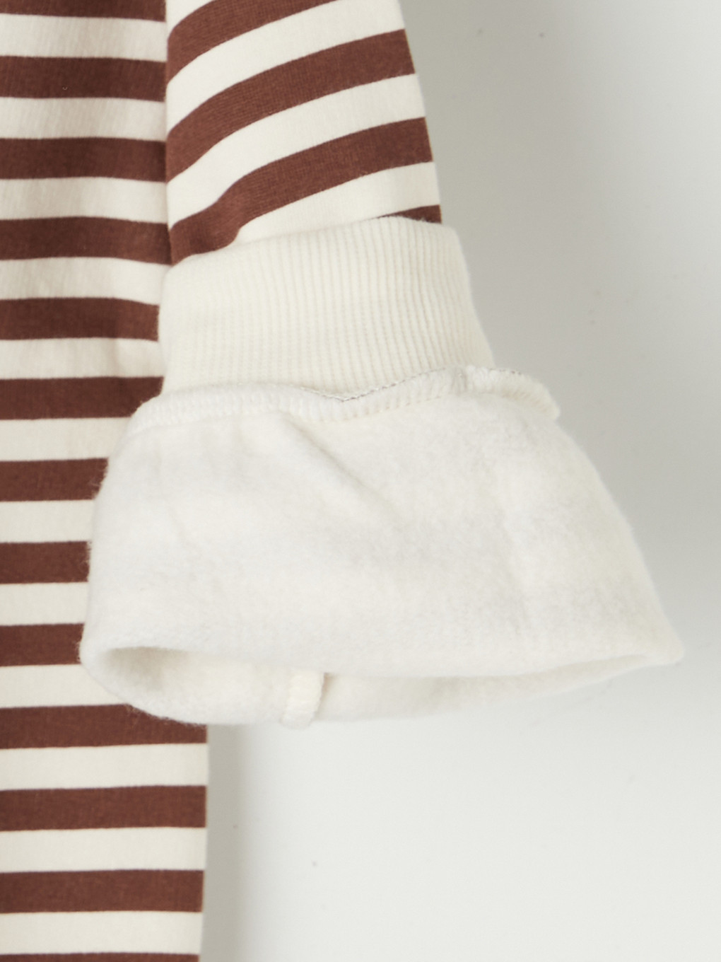 Embroidered Collar Striped Girls' Set-3