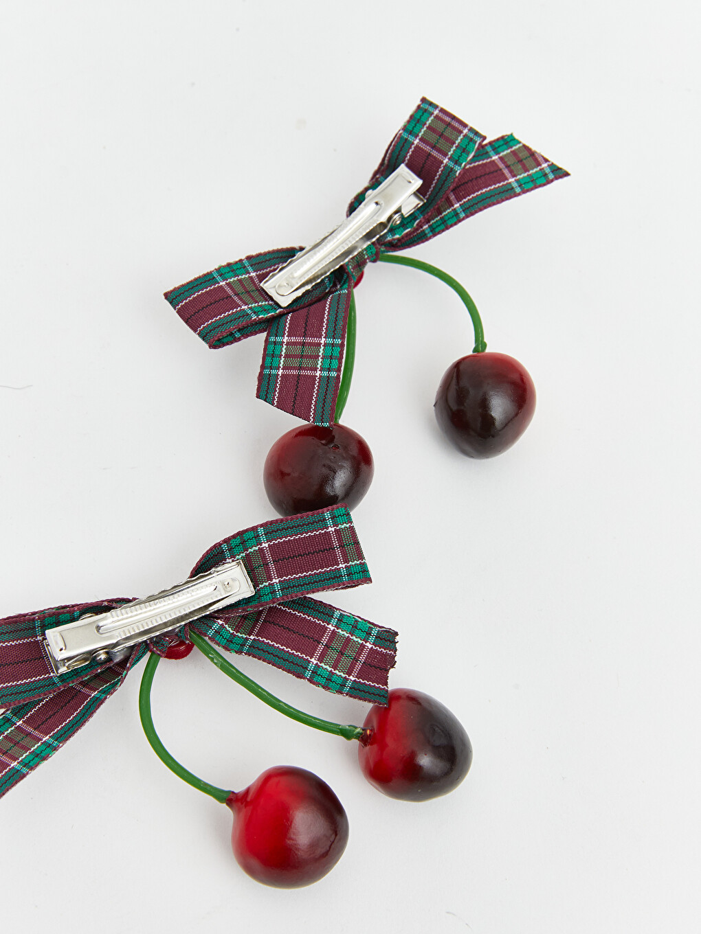 Cherry Patterned Girls' Hair Clip Set 2 Pack-1