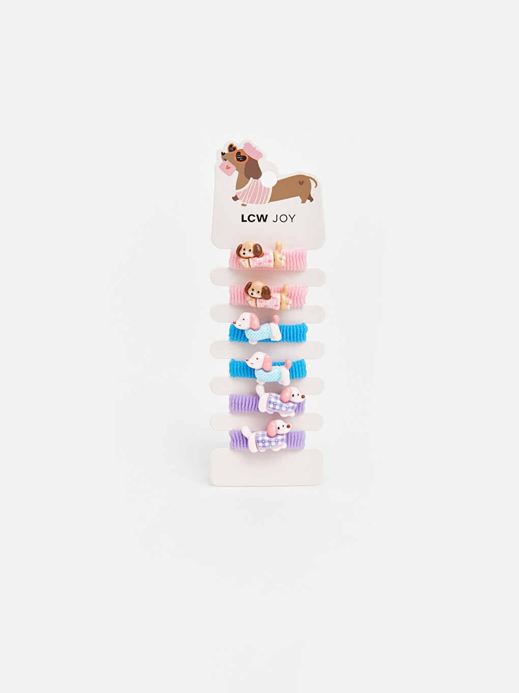Dog-shaped Girls' Elastic Hair Tie Set 6-piece-1