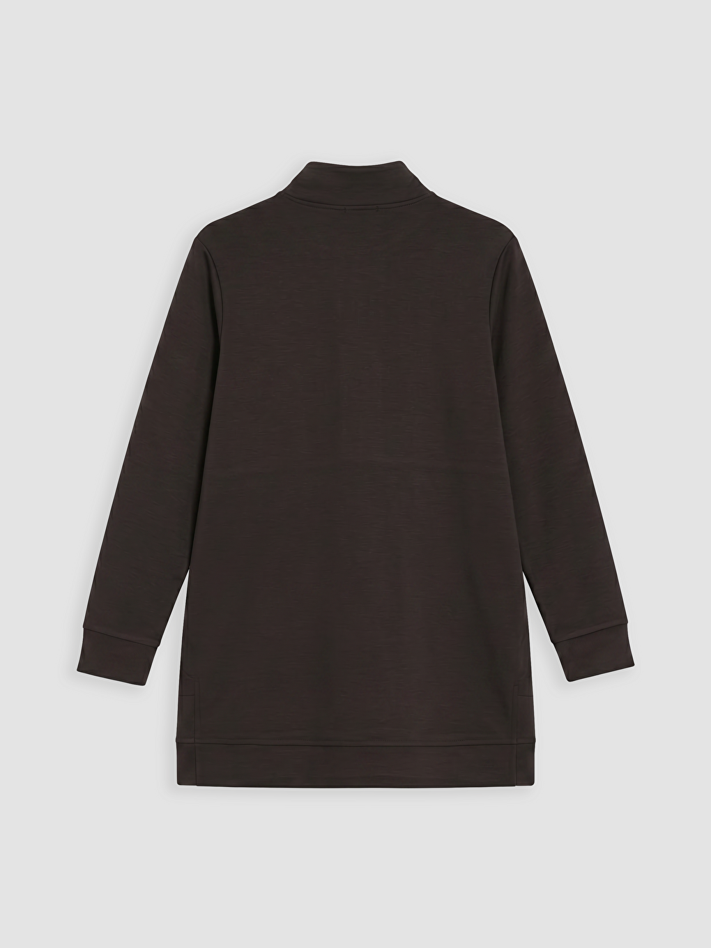 Dik Yaka Soft Touch Kadın Sweatshirt Tunik-5