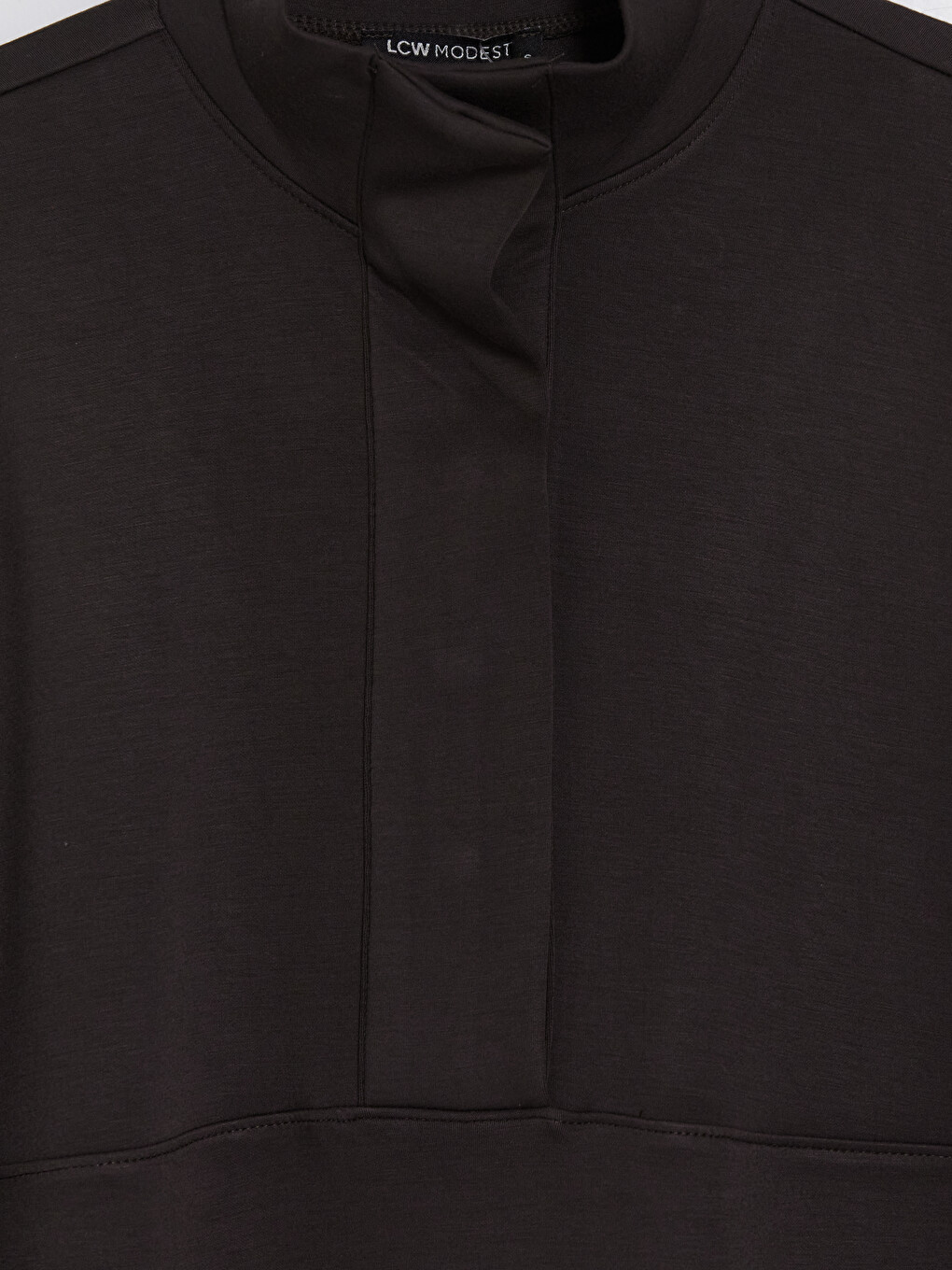 Dik Yaka Soft Touch Kadın Sweatshirt Tunik-6