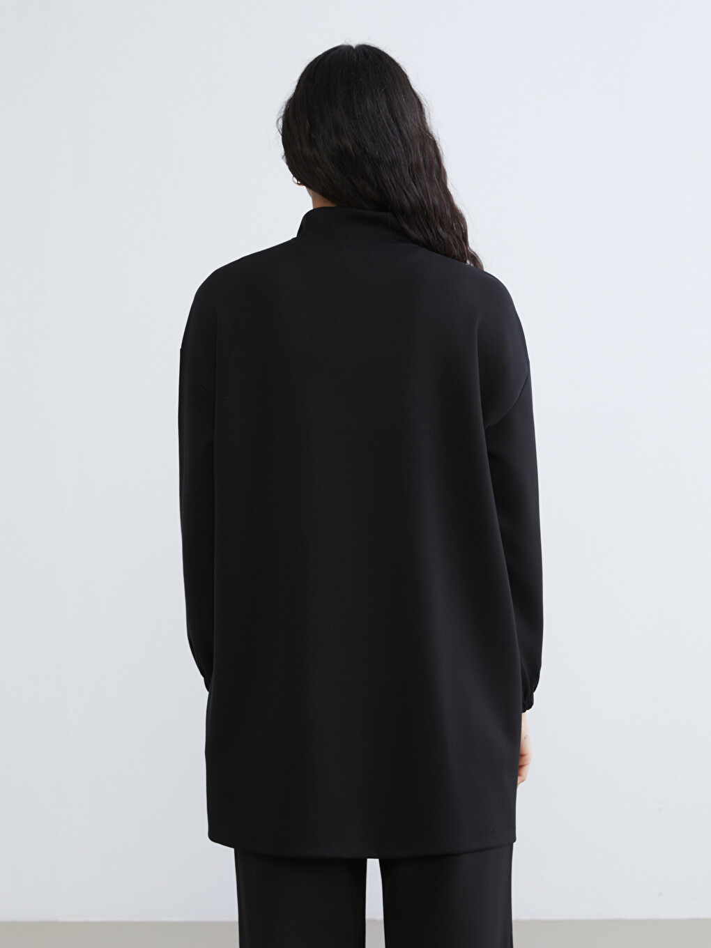 Woman Black Sweatshirt Tunic-3