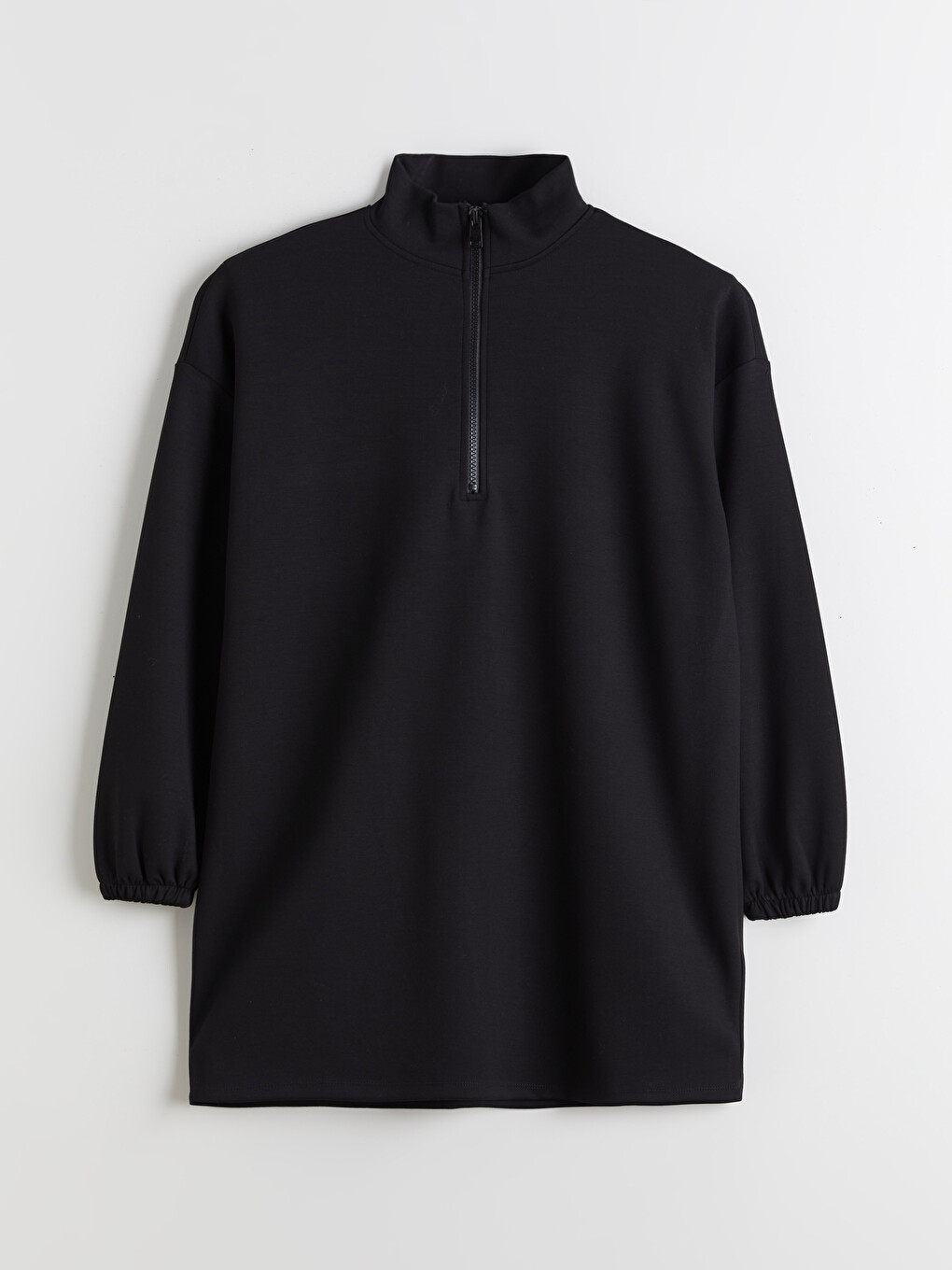 Woman Black Sweatshirt Tunic-4