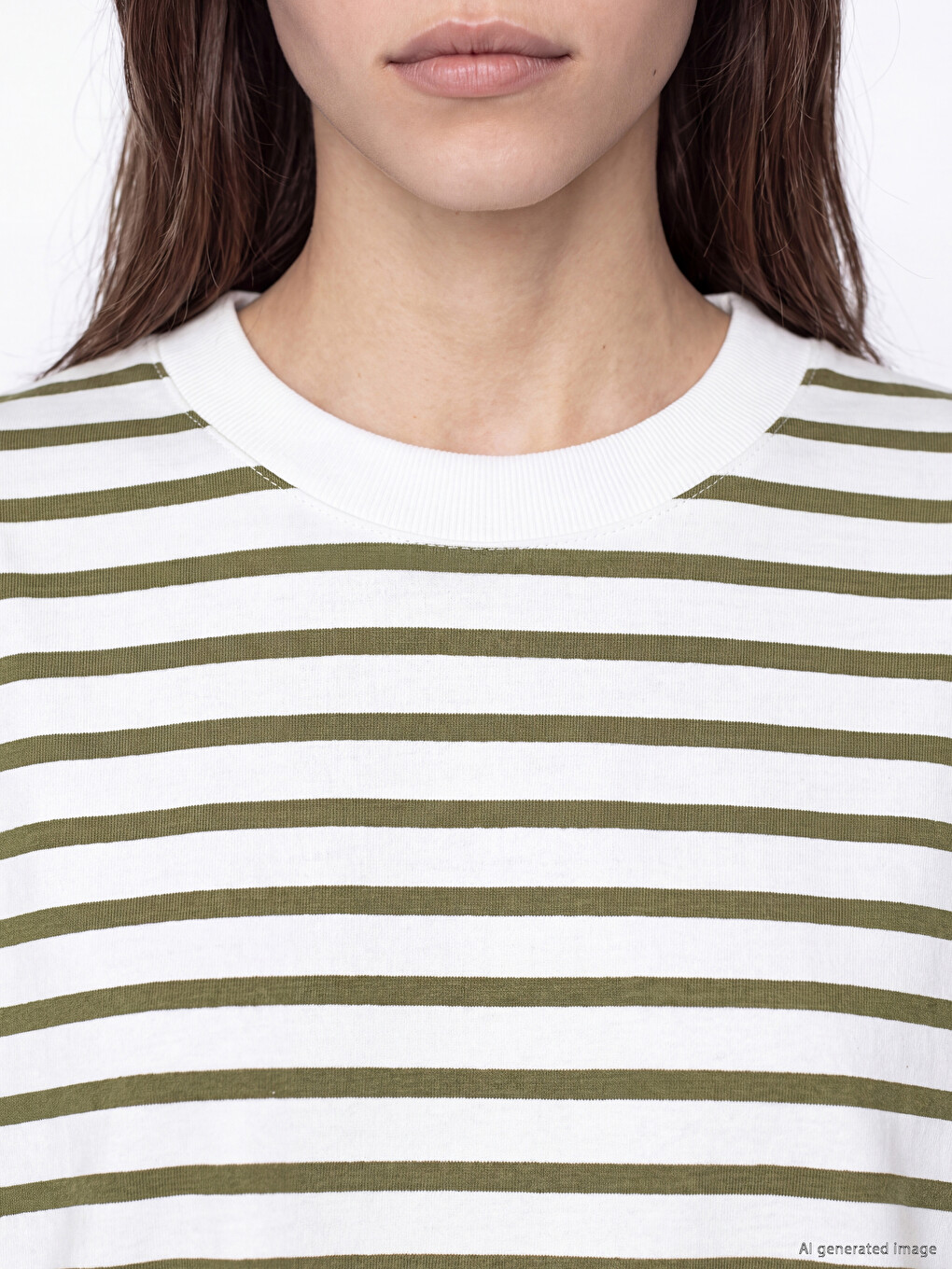 Çizgili Oversize Kadın Sweatshirt Tunik-2