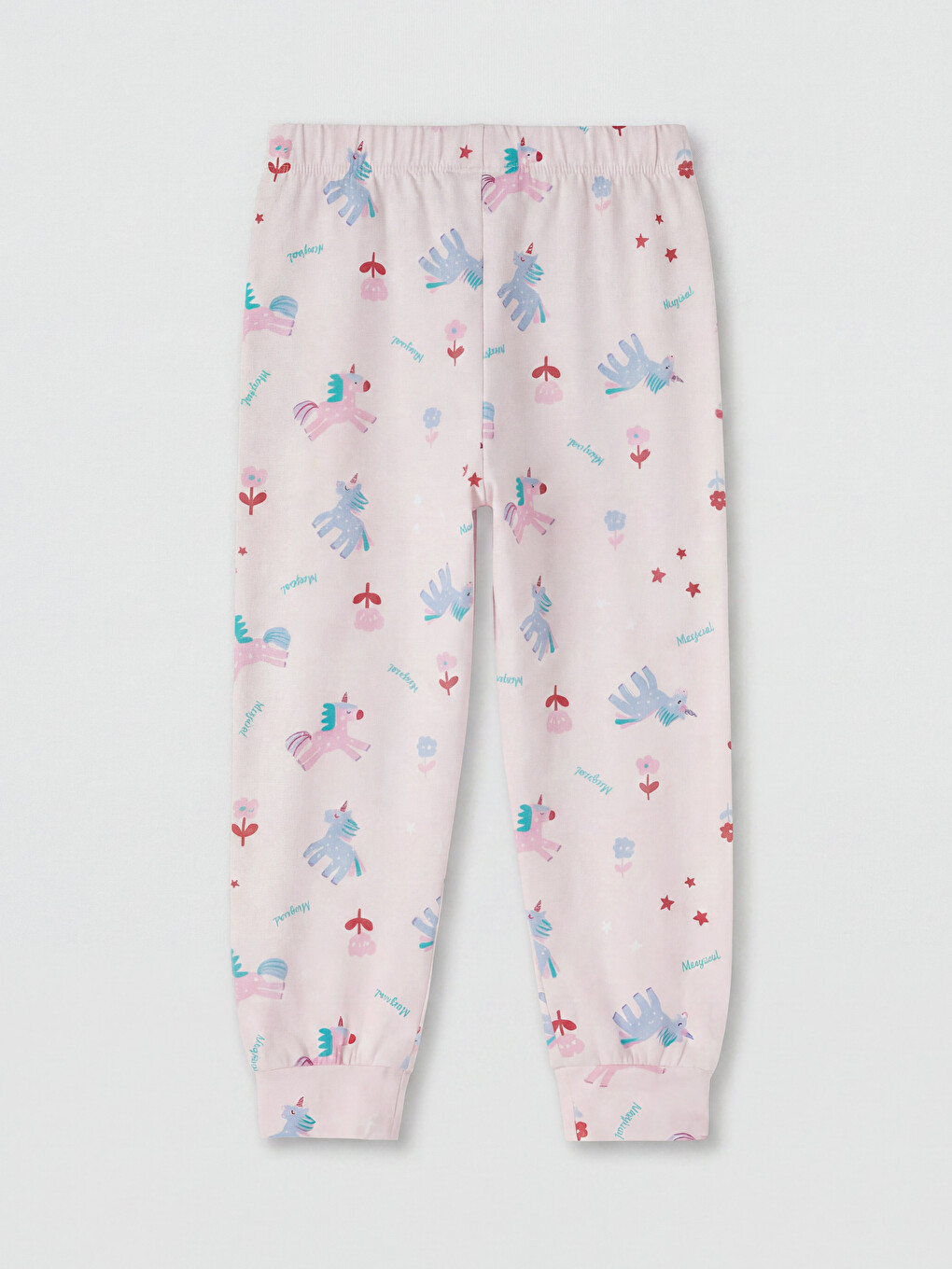 Crew Neck Printed Girls' Pyjamas Set-4