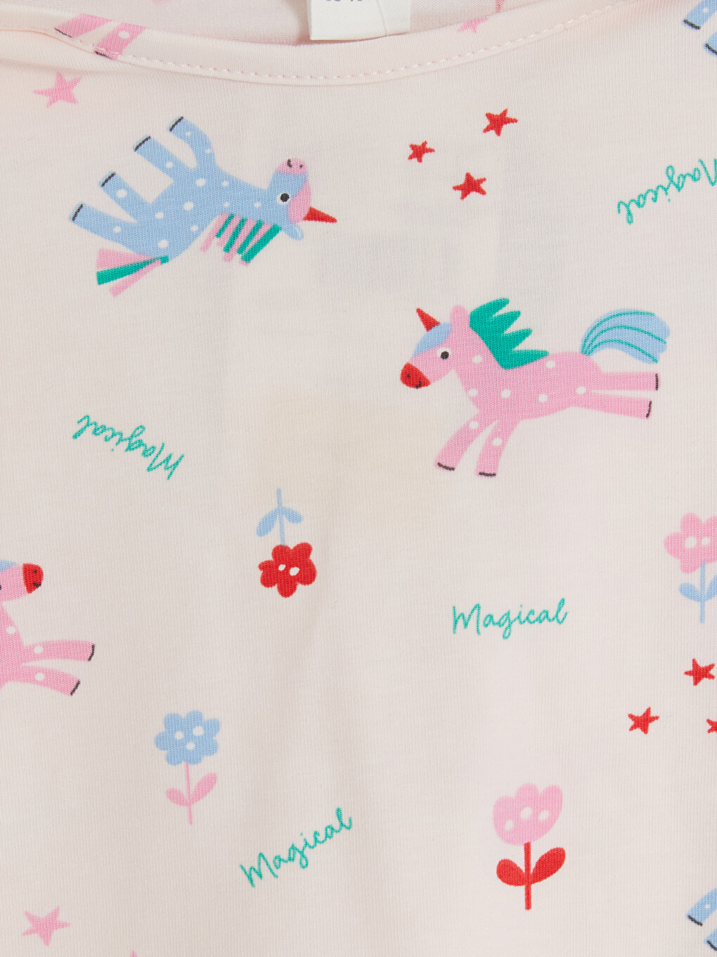 Pembe Bisiklet Yaka Baskılı Kız Çocuk Pijama Takım-2