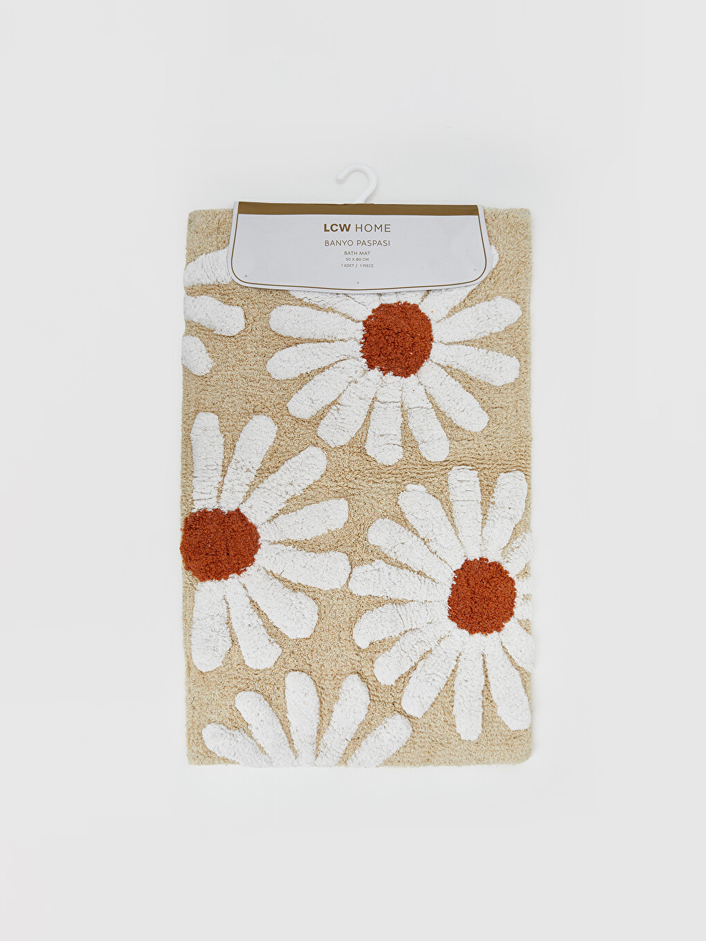 Daisy Patterned Bath Mat 50x80 Cm-1