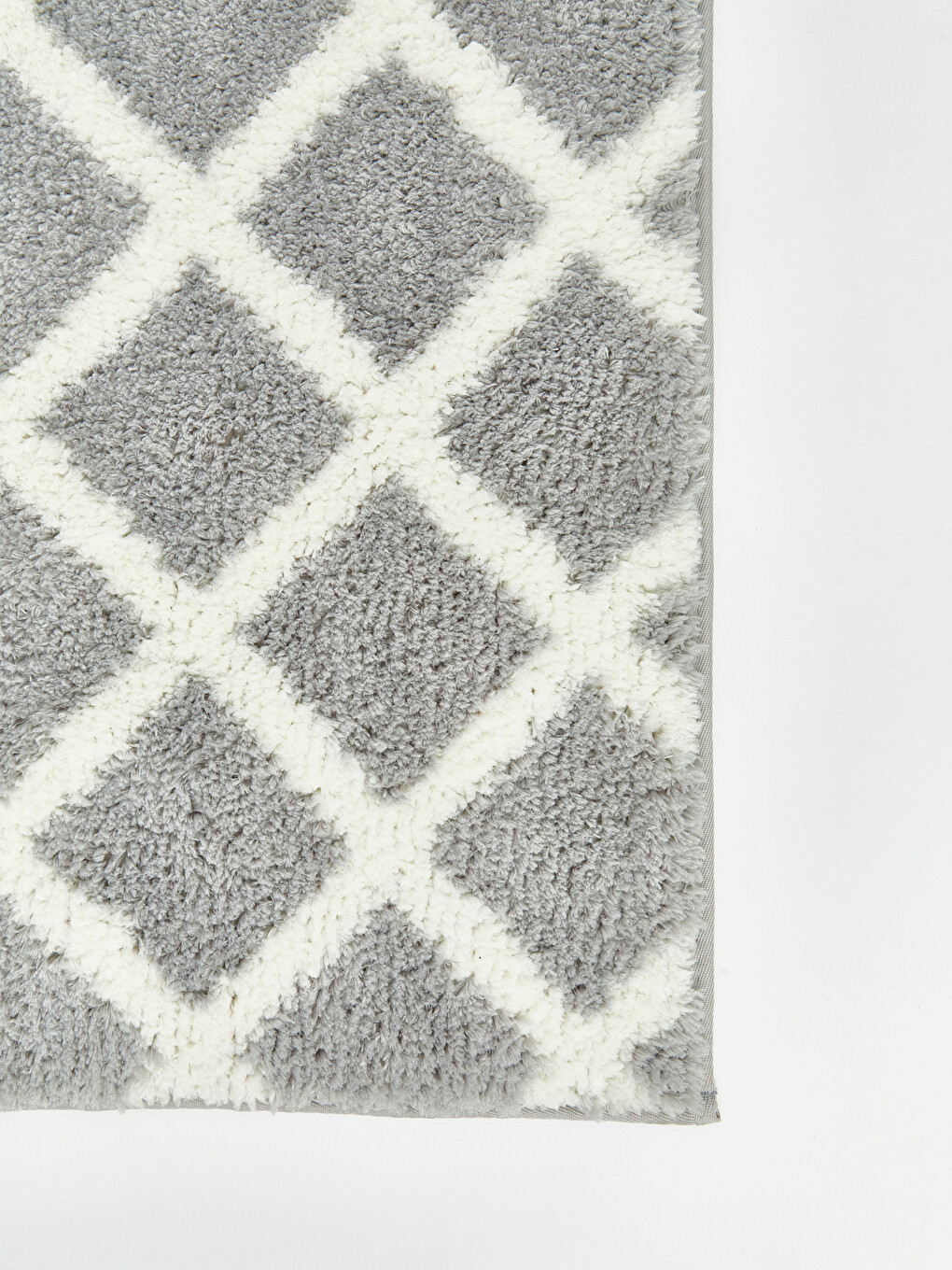 Gri Baklava Desenli Banyo Paspası 60x100 Cm-6