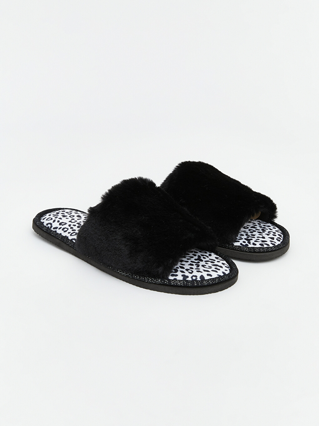Patterned Plush Women's Home Slippers-1